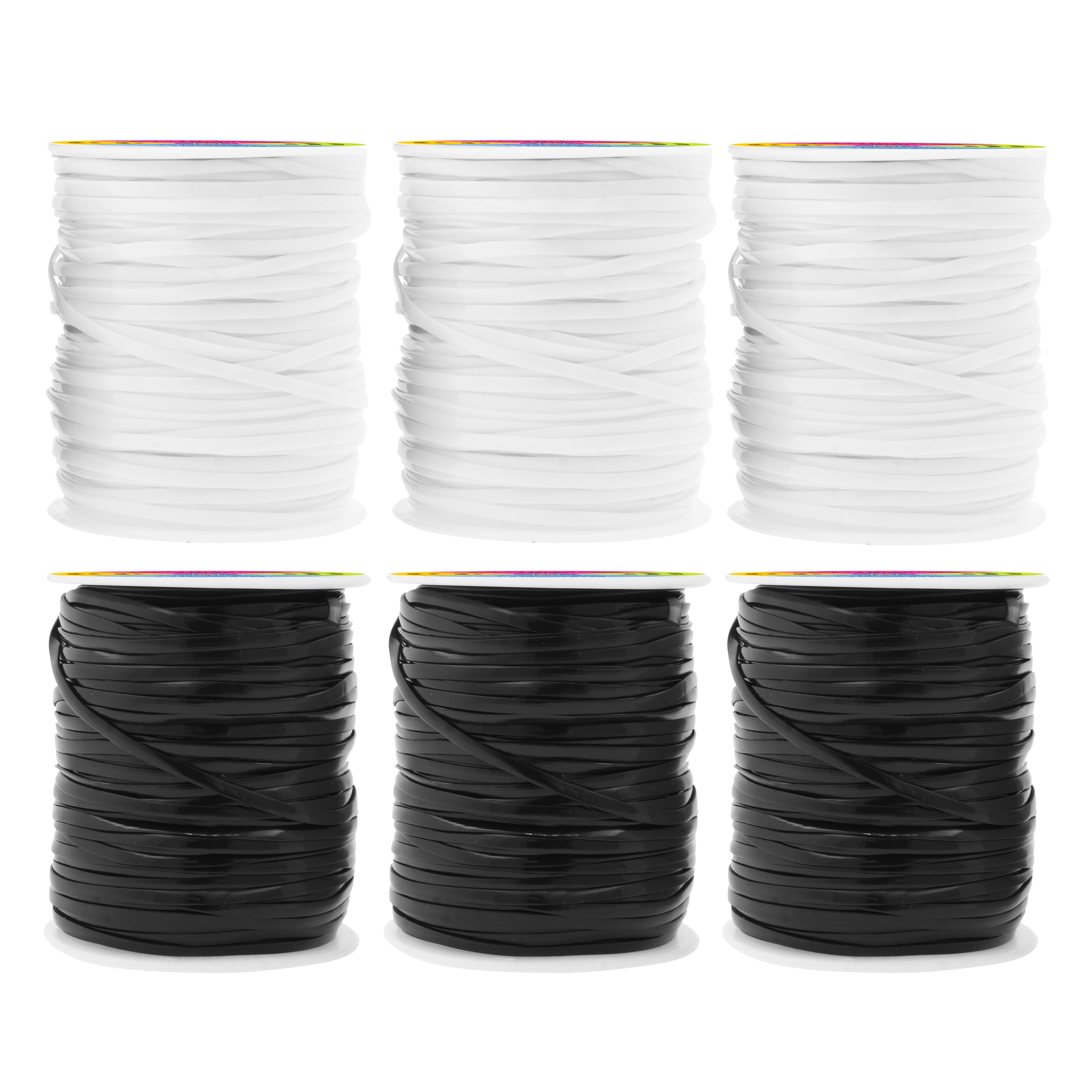 Plastic Lacing Cord Boondoggle String Kit - 2.5mm 100 Yds Gimp String Kit for Keychain Plastic Cord Bracelet Necklace Jewelry Making - Plastic Lanyard String