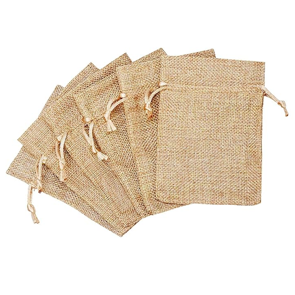 Mandala Crafts Burlap Bags with Drawstring Small Drawstring Pouch Se
