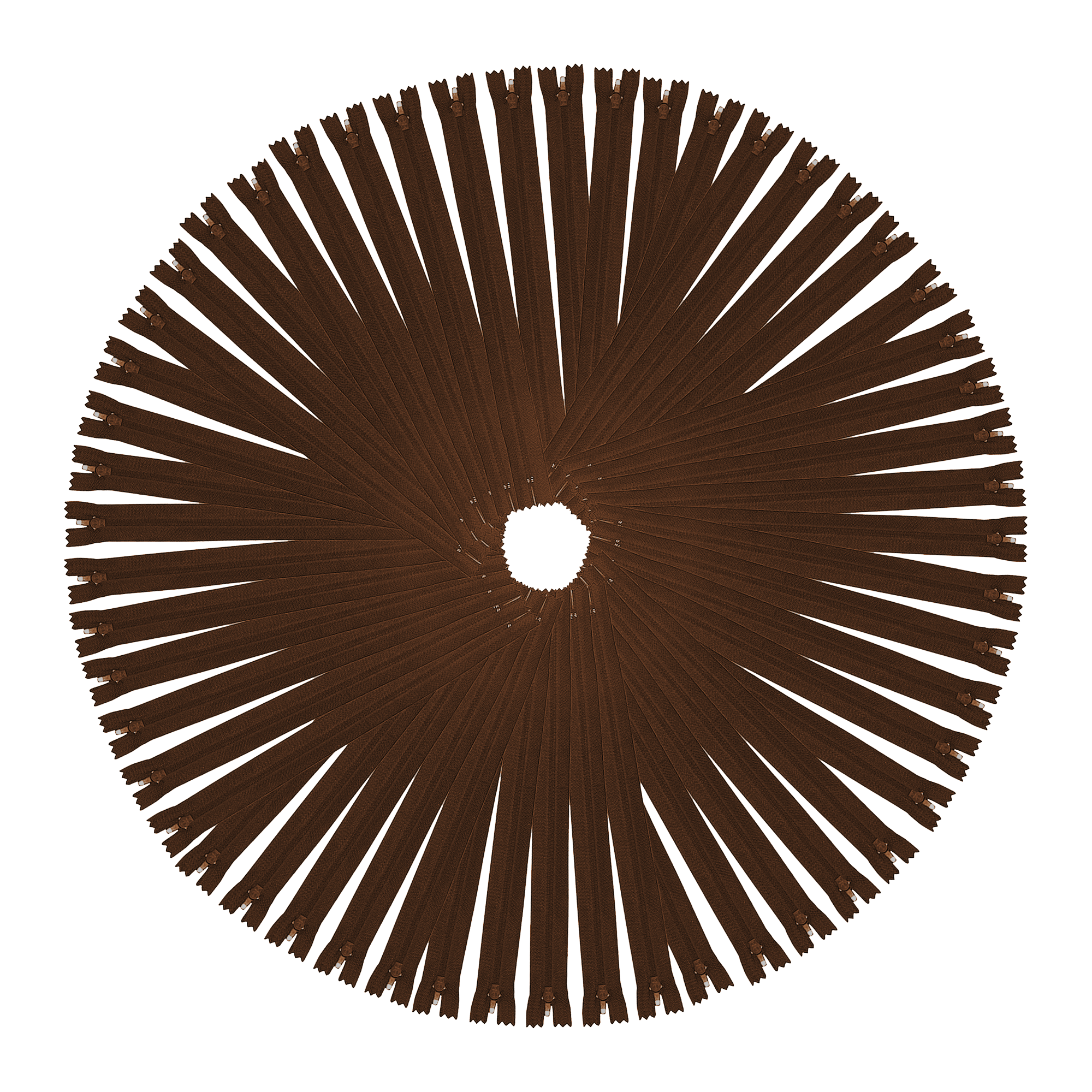 Mandala Crafts Dark Brown Nylon Zippers for Sewing Zipper in Bulk - Da