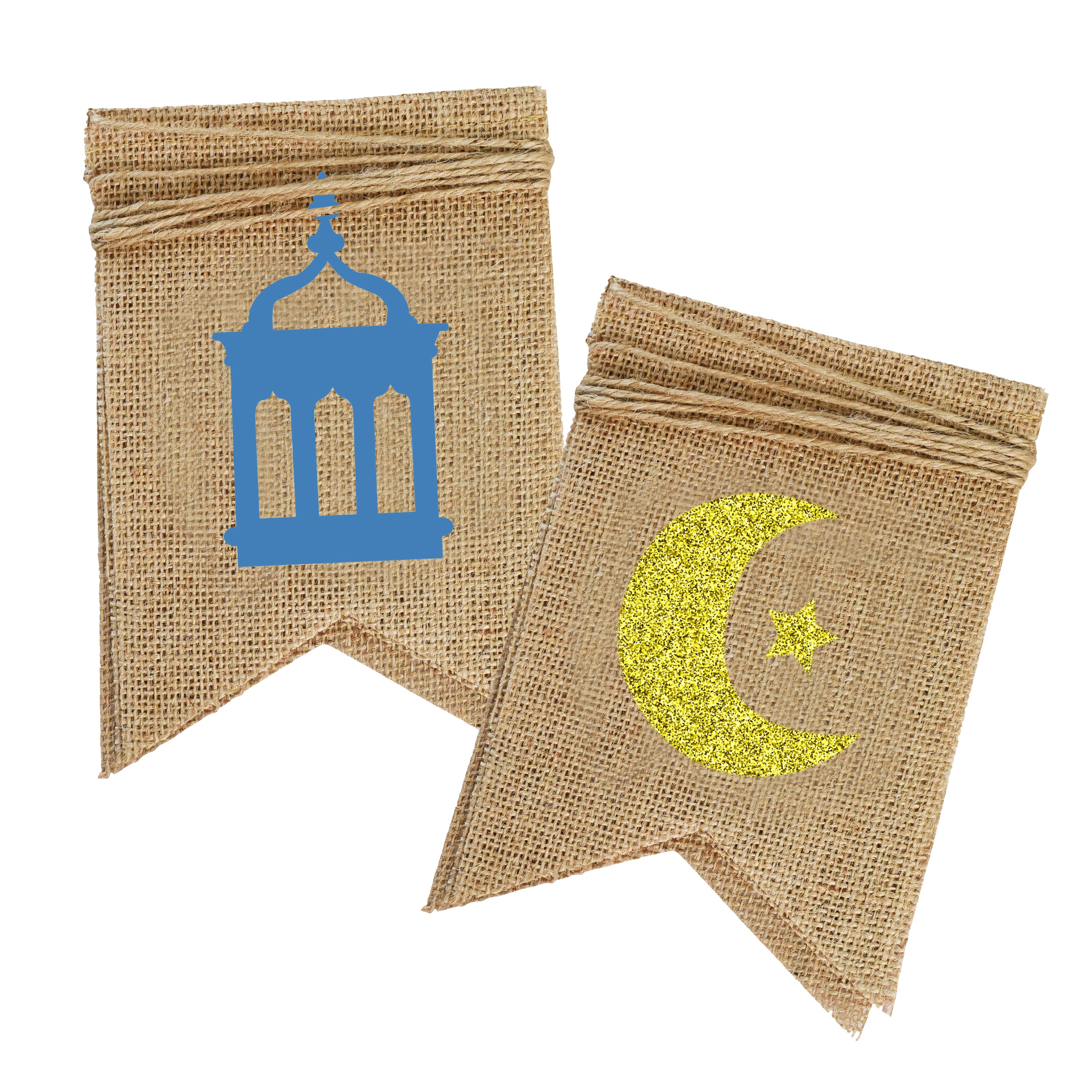 Mandala Crafts Burlap EID Mubarak Banner for Ramadan and Eid Decorations for Home 2023 - Happy EID Banner Decor Sign for Eid Party Decorations Eid al Fitr Decorations