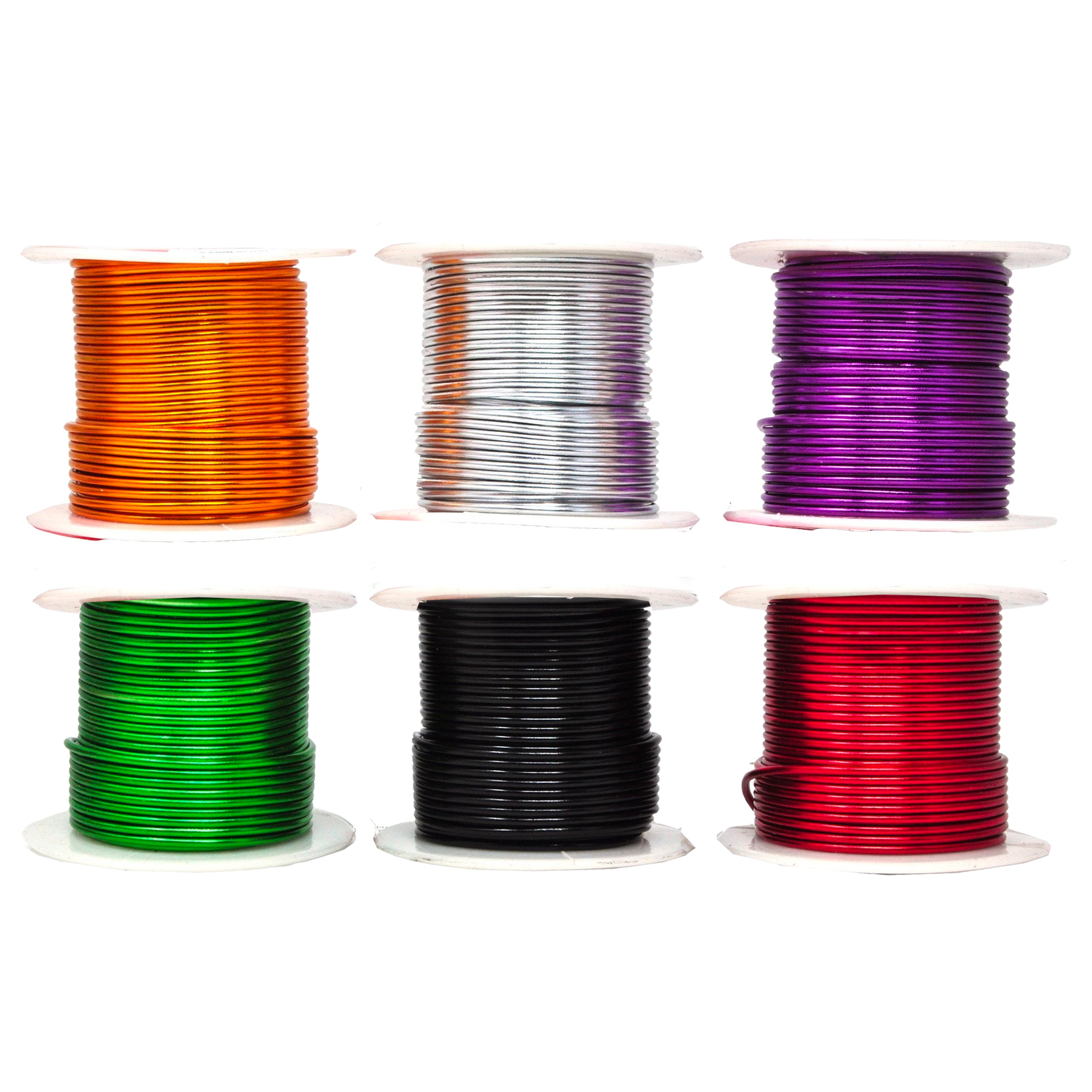 Mandala Crafts Anodized Aluminum Wire for Sculpting, Armature, Jewelry Making, Gem Metal Wrap, Garden, Colored and Soft, Assorted 6 Rolls
