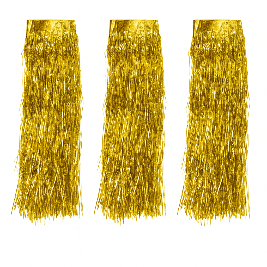 Mandala Crafts Foil Tinsel Fringe Garland Metallic Fringe Banner - 20FT Tinsel Strands Icicles for Christmas Tree Xmas