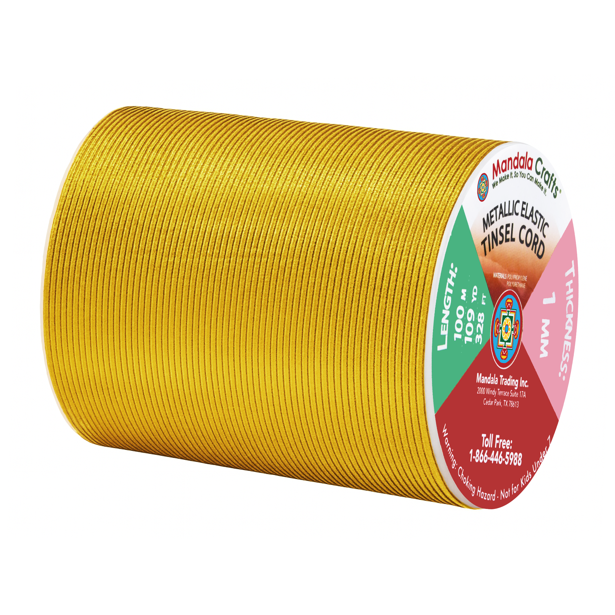 Metallic Cord Tinsel String Rope for Ornament Hanging, Decorating, Gift Wrapping, Crafting