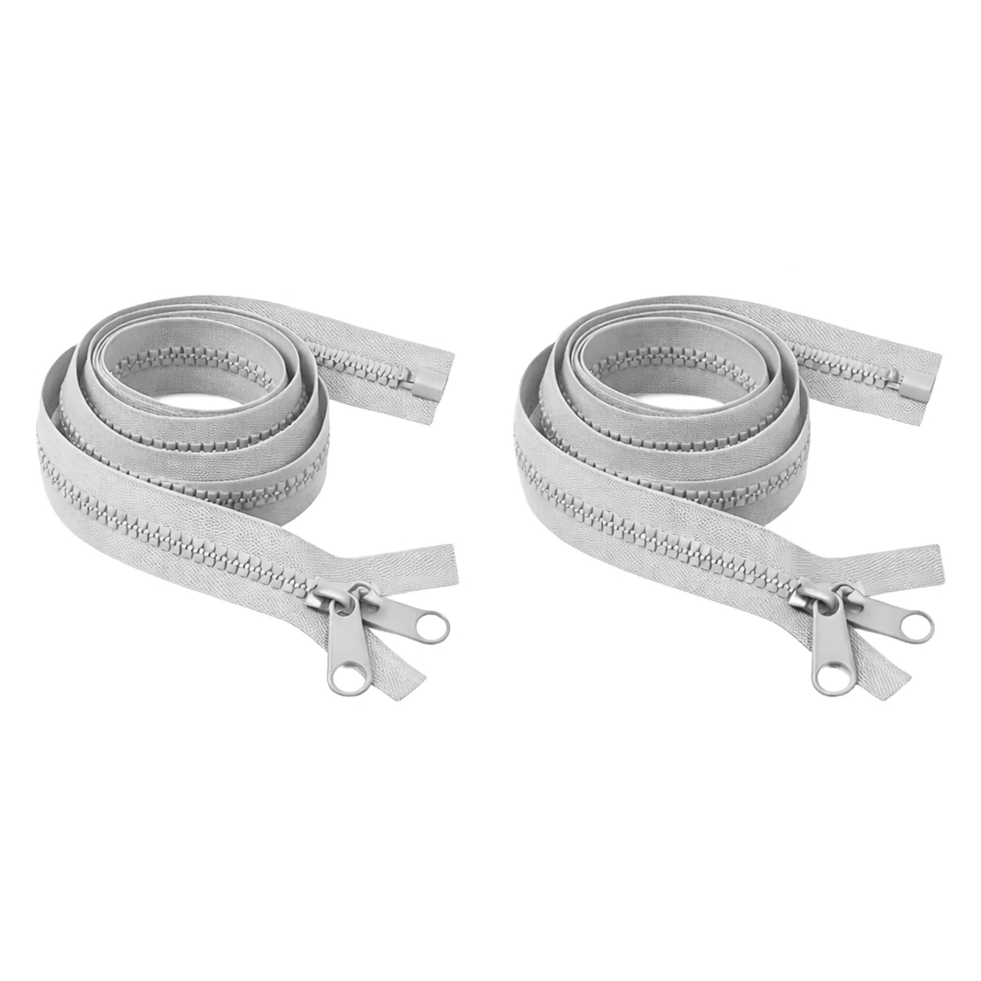 #5 Heavy Duty Zipper Separating Plastic Zipper with Double Pull Tab Slider for Sewing Sleeping Bag Boat Cover Trampoline Dog Bag Tent by Mandala Crafts 2 PCs