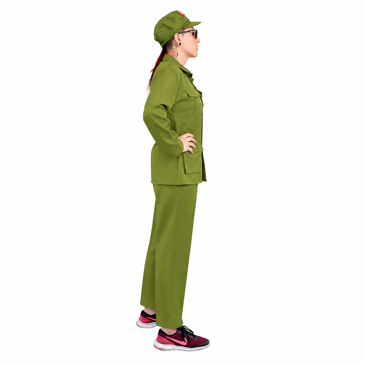 Mandala Crafts Green XL Military Style Mao Uniform Adult Halloween Costume