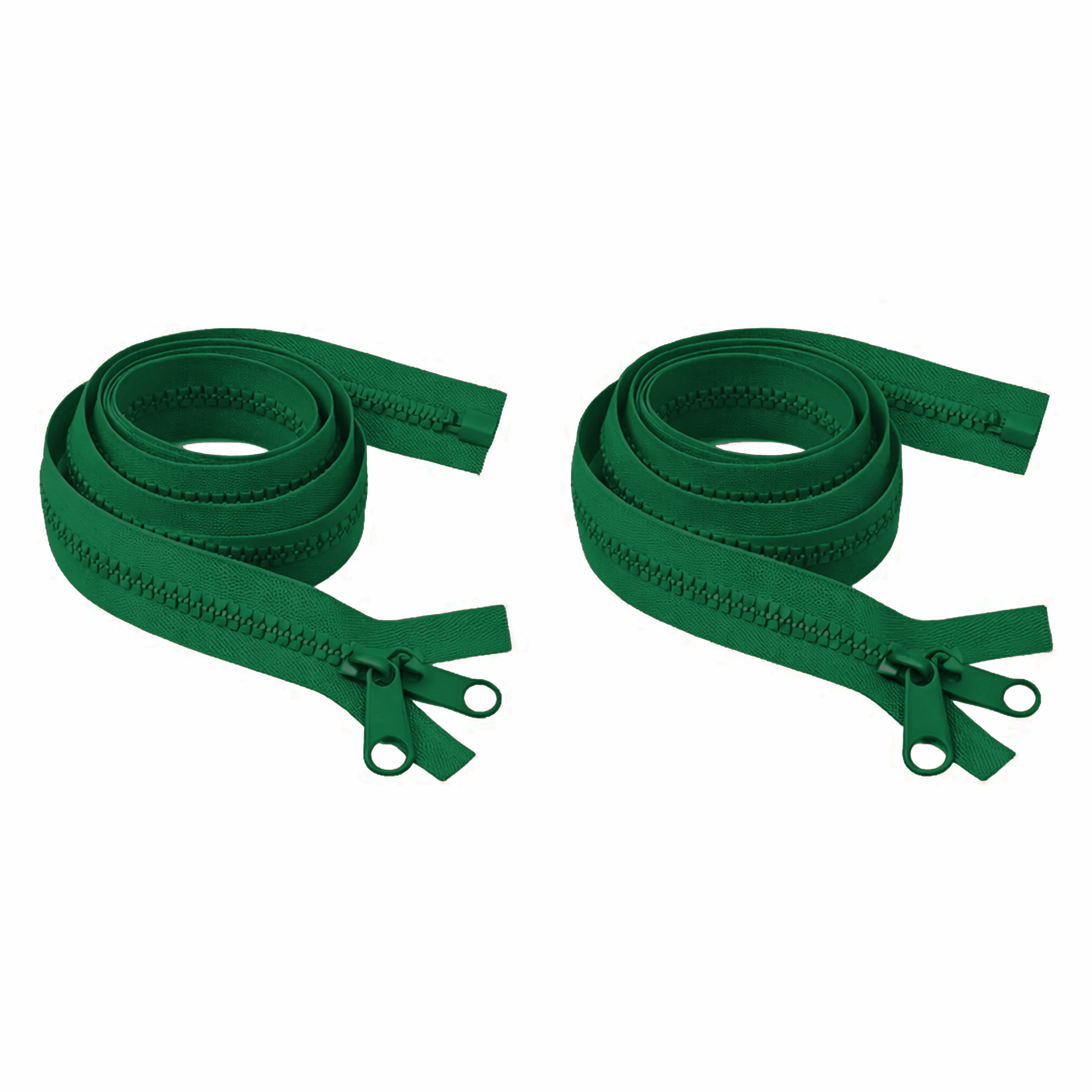 #5 Heavy Duty Zipper Separating Plastic Zipper with Double Pull Tab Slider for Sewing Sleeping Bag Boat Cover Trampoline Dog Bag Tent by Mandala Crafts 2 PCs