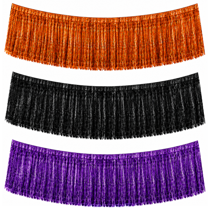 Mandala Crafts Foil Tinsel Fringe Garland Metallic Fringe Banner - 20FT Tinsel Strands Icicles for Christmas Tree Xmas