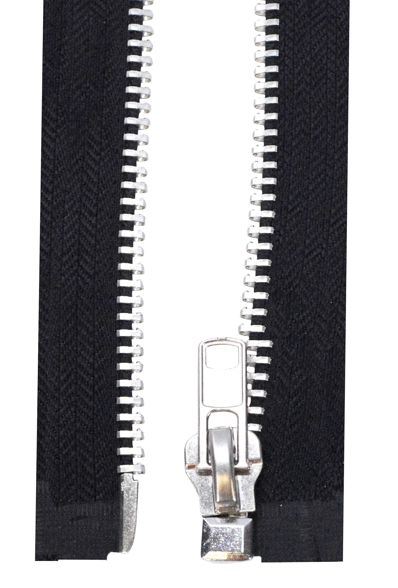 Black Heavy Duty Zippers - #10 Black Metal Zippers for Sewing - Silver Zipper Separating Zipper for Jacket Zippers Coat Zipper Upholstery Zippers