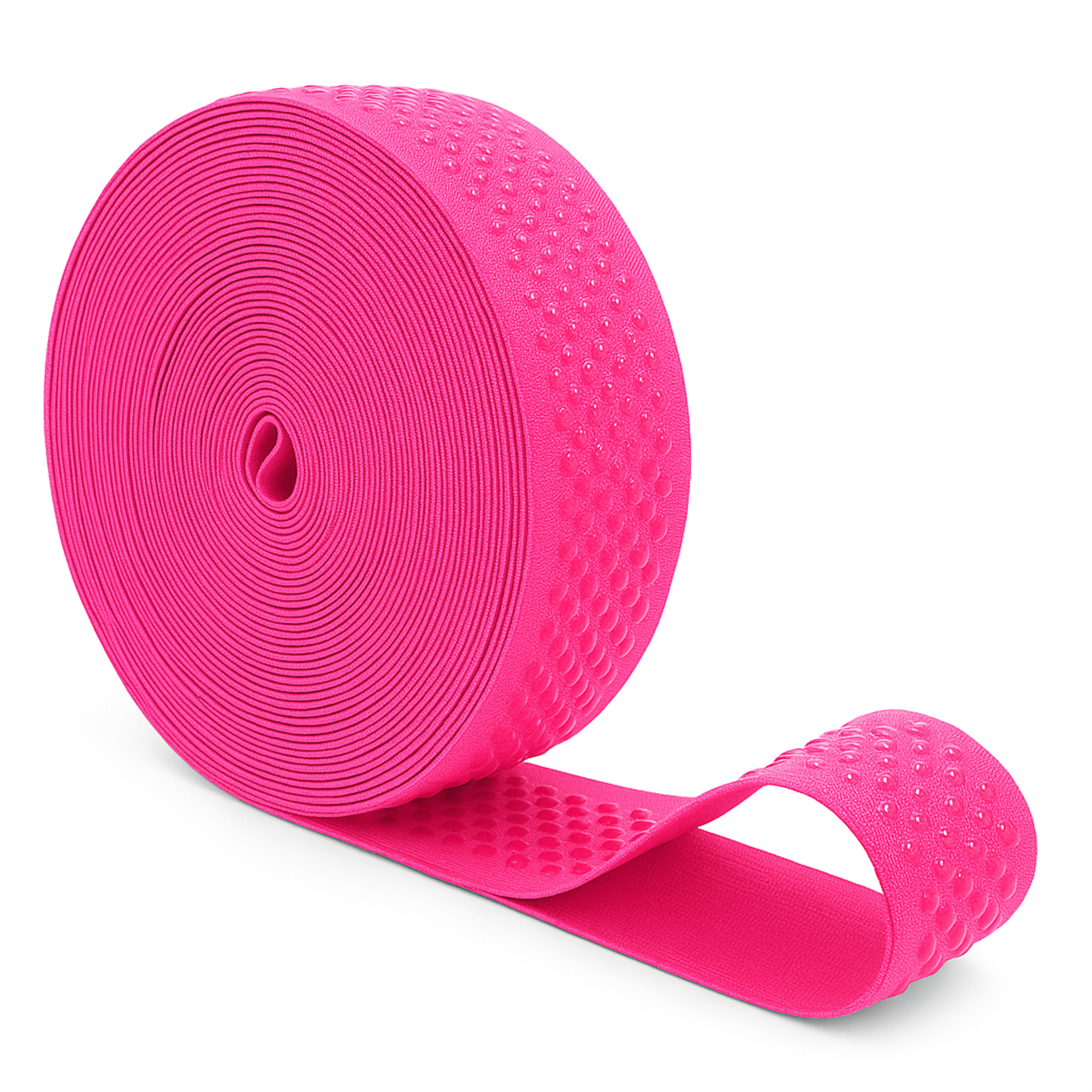 Mandala Crafts Elastic Silicone Gripper Tape for Clothing - Dotted Non Slip Elastic Band for Sewing - Silicone Elastic Straps Flat Stretchy Fabric Elastic Ribbon