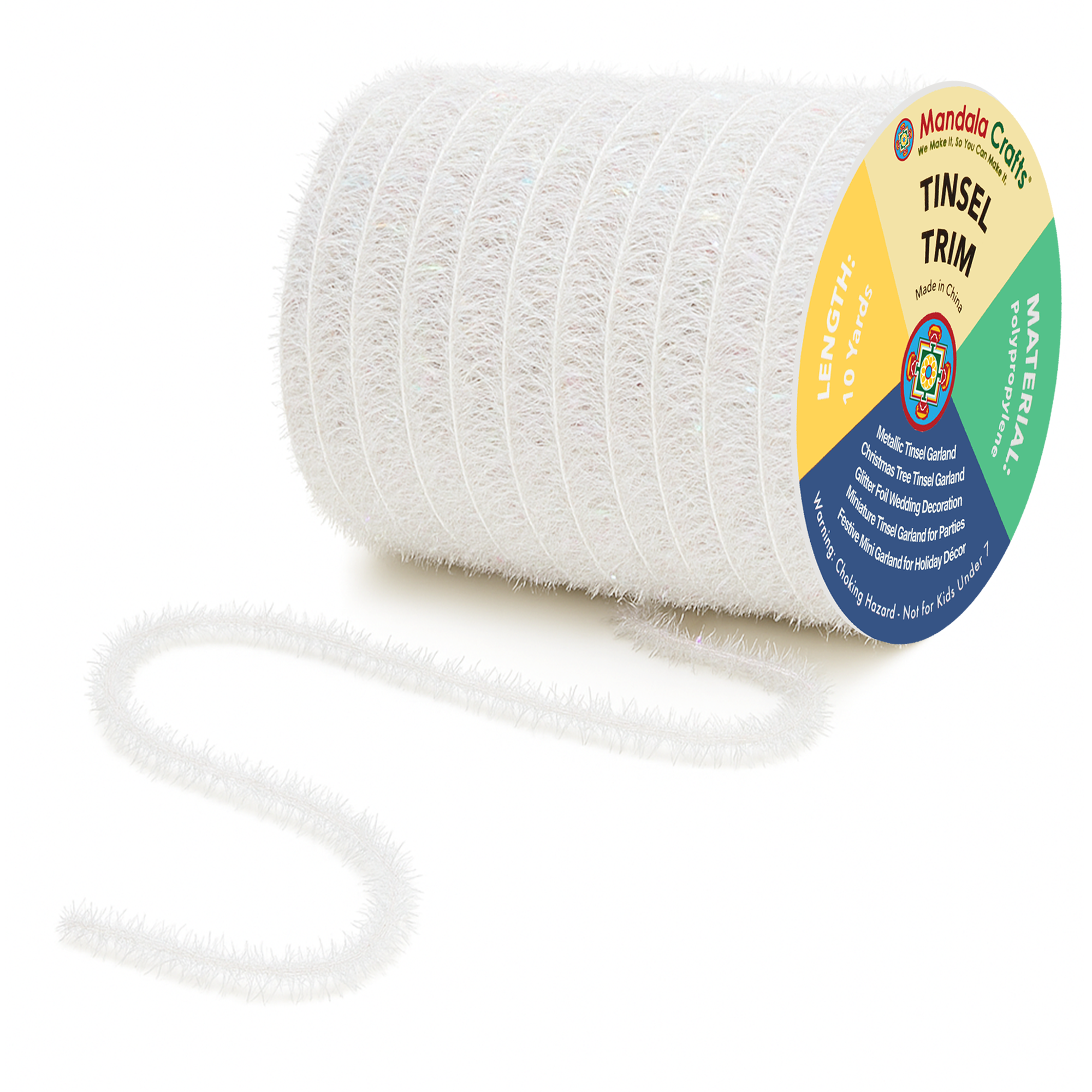 Tinsel Garland Décor Thin Tinsel Ribbon Metallic Mini Garland with Wire for Christmas Tree Decoration Wedding Birthday Party Supplies