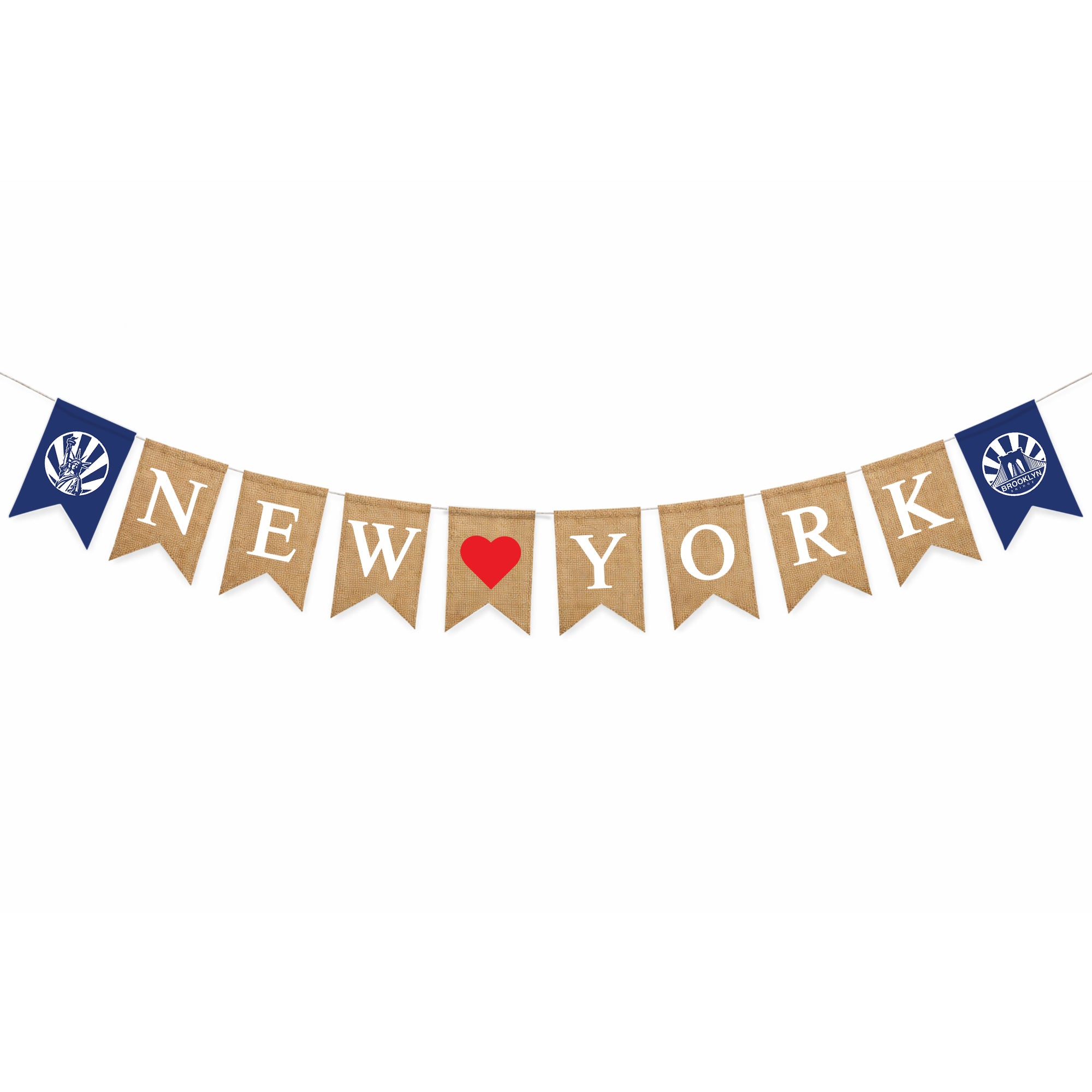 Mandala Crafts Burlap Banner, Rustic State Flag Pennant Decorations, Jute Garland Sign for Western Party, Classroom & Fireplace Mantel Décor