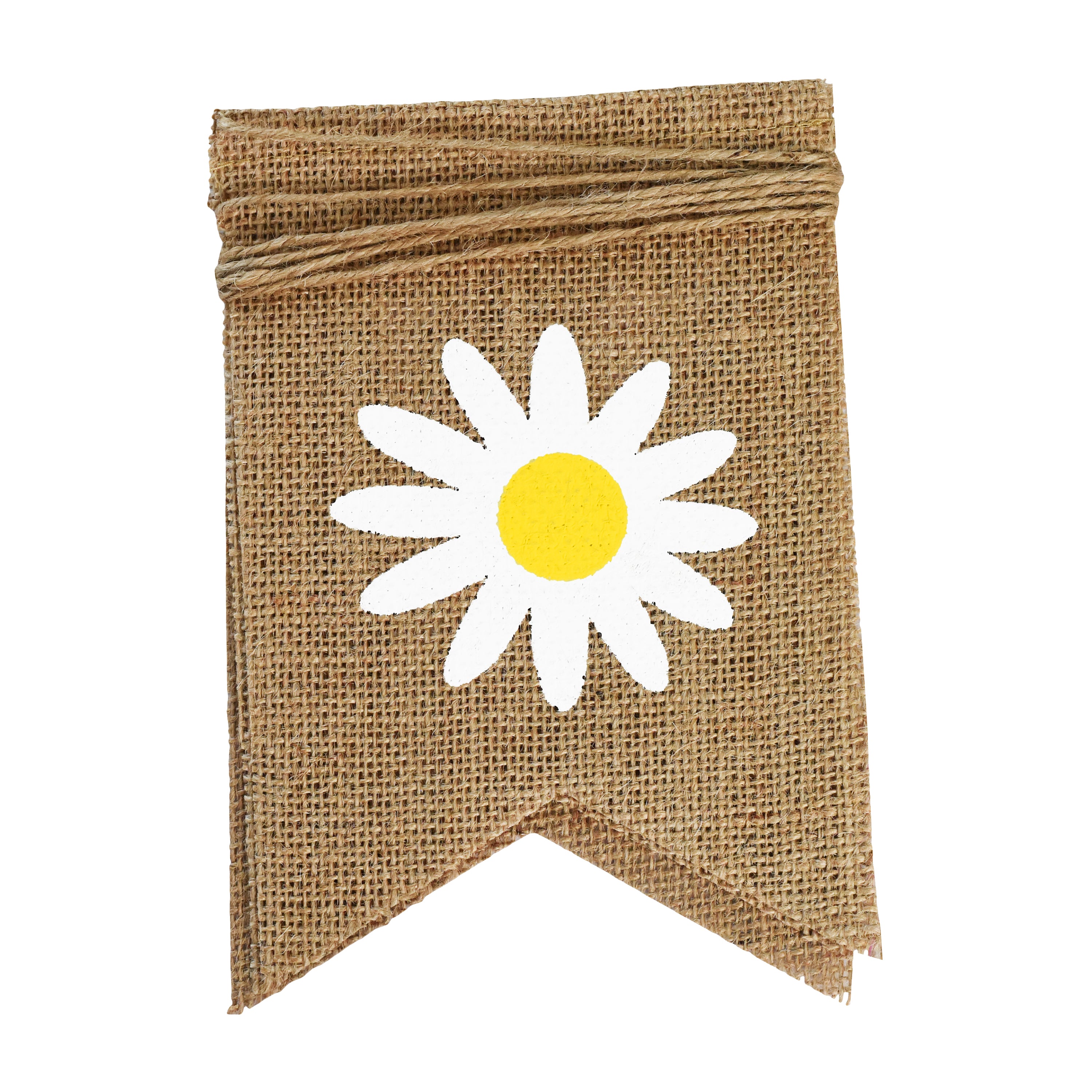 Mandala Crafts Burlap Daisy Baby 1st Birthday Banner for Highchair Nursery First Birthday Decorations for Girl Boy Daisy Birthday Decorations