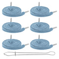Mandala Crafts Flat Drawstring Cord Drawstring Replacement, 6 PCs 55 Inch Drawcord Replacement Drawstring Threader, Draw Cord Hoodie String Replacement