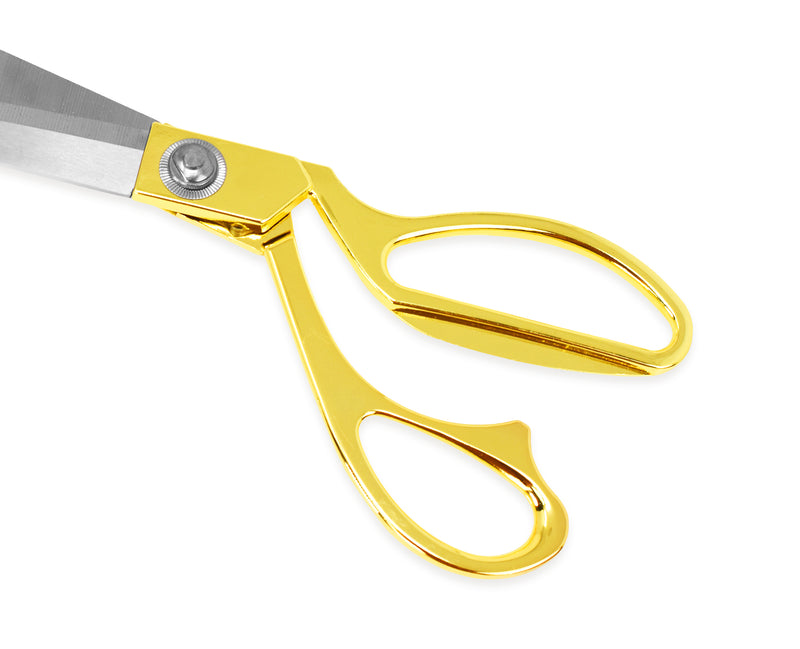 Mandala Crafts Ribbon Cutting Scissors for Ribbon Cutting Ceremony Large Gold Scissors Set Tailor Scissors Heavy Duty Shears with Stainless steel Blade for Fabric Sewing