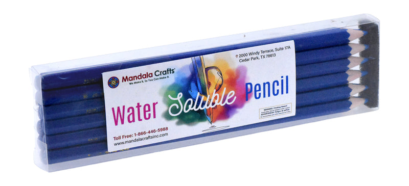 Mandala Crafts Water Soluble Pencil for Fabric Sewing Embroidery Grey