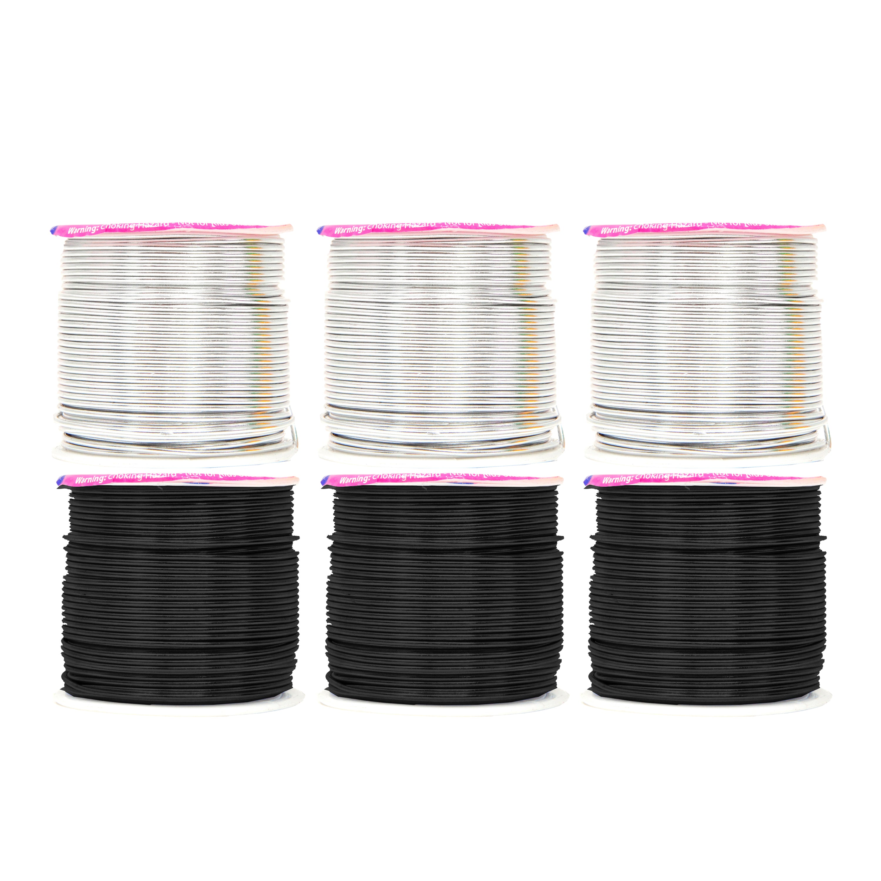 Mandala Crafts Anodized Aluminum Wire for Sculpting, Armature, Jewelry Making, Gem Metal Wrap, Garden, Colored and Soft, Assorted 6 Rolls