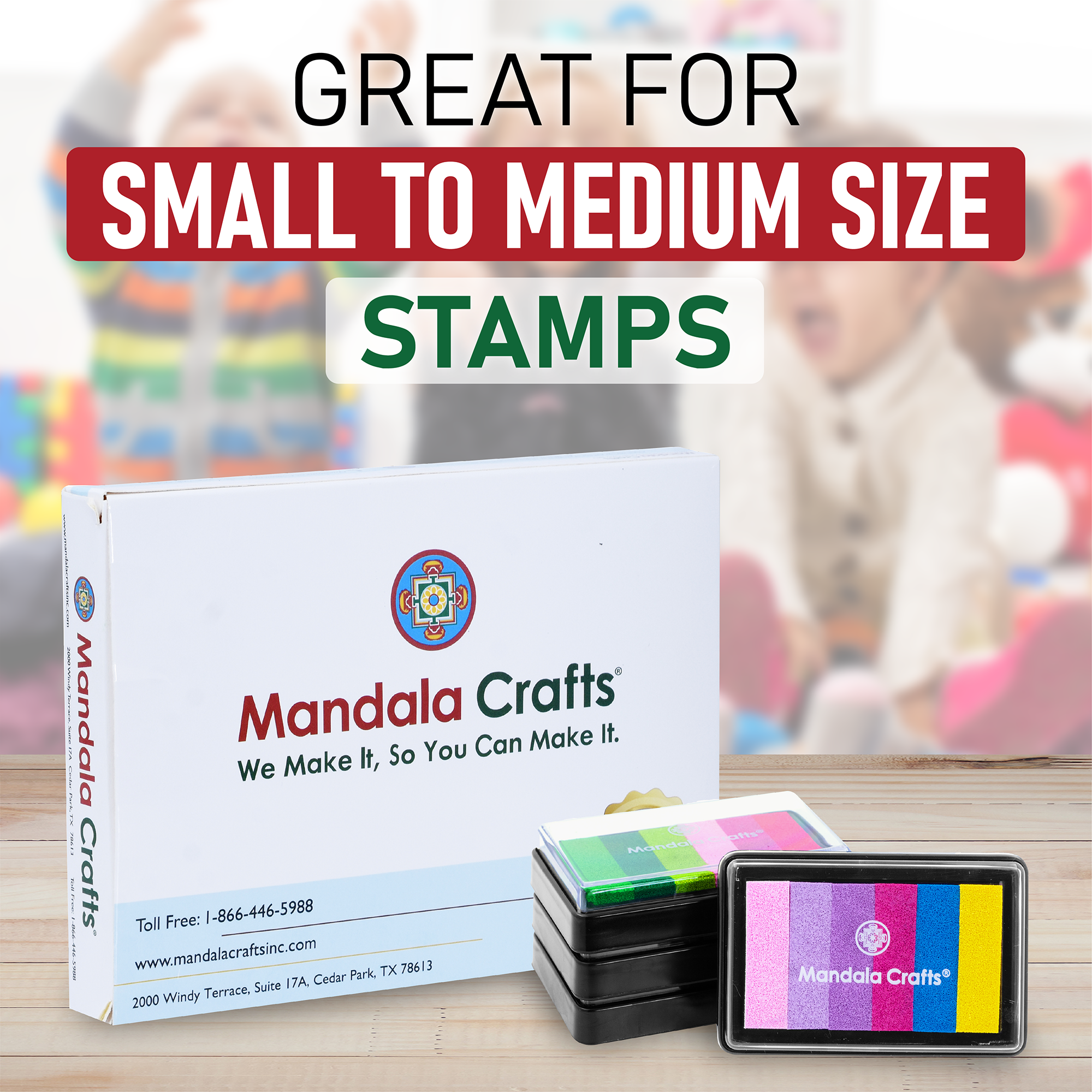 Washable Ink Pads for Kids Washable Stamp Pads for Kids Craft Ink Pad Stamp Pad Kit - Stamp Pads for Rubber Stamps Stamping Crafts 15 Sets