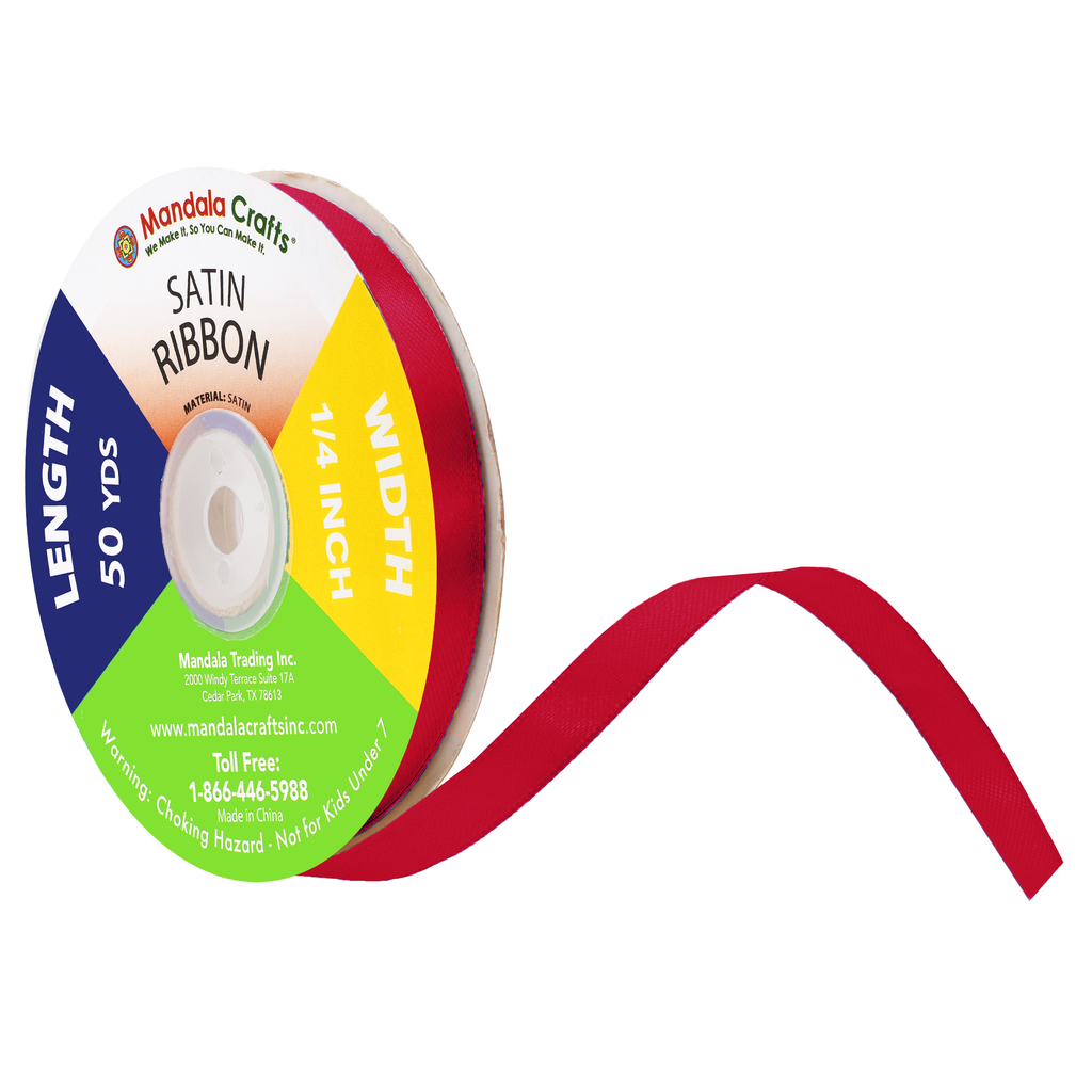 1/4 3/8 1/2 Inch Satin Ribbon for Crafts - Ribbons for Gift Wrapping