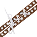 Silver Metal Eyelet Trim with Grommets - Eyelet Grommet Tape for Sewing - Eyelet Tape Strip Cotton Twill Tape by The Yard