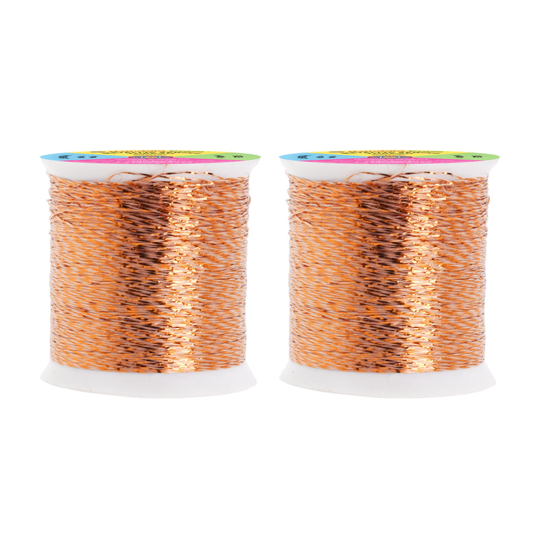 Mandala Crafts Metallic Embroidery Thread Set – Gold Metallic Thread for Sewing Machine and Hand Decorative Sewing – 218 Yards 200m Gold Thread for