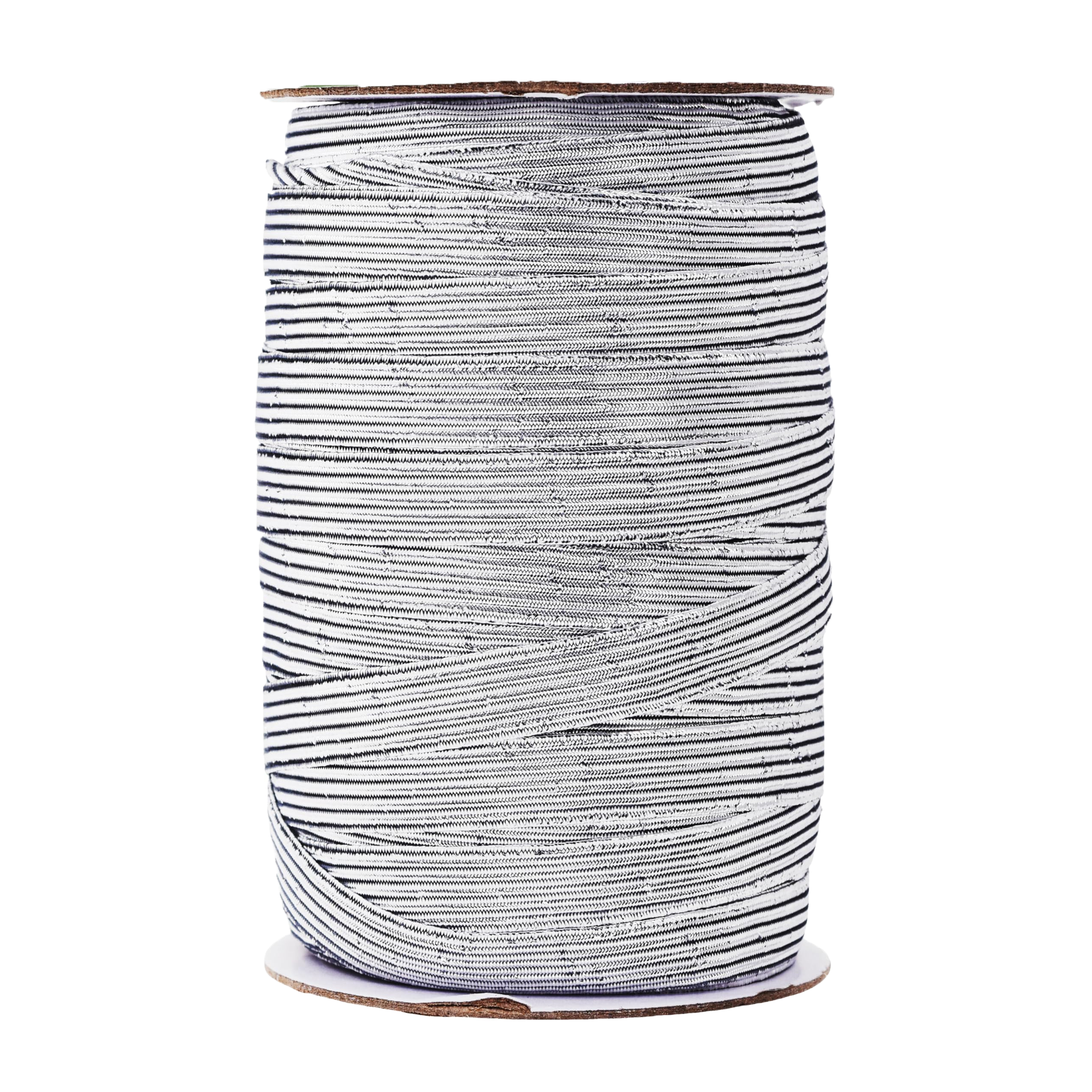 Mandala Crafts Flat Elastic Band - Braided Stretch Strap Cord Roll for Sewing and Crafting