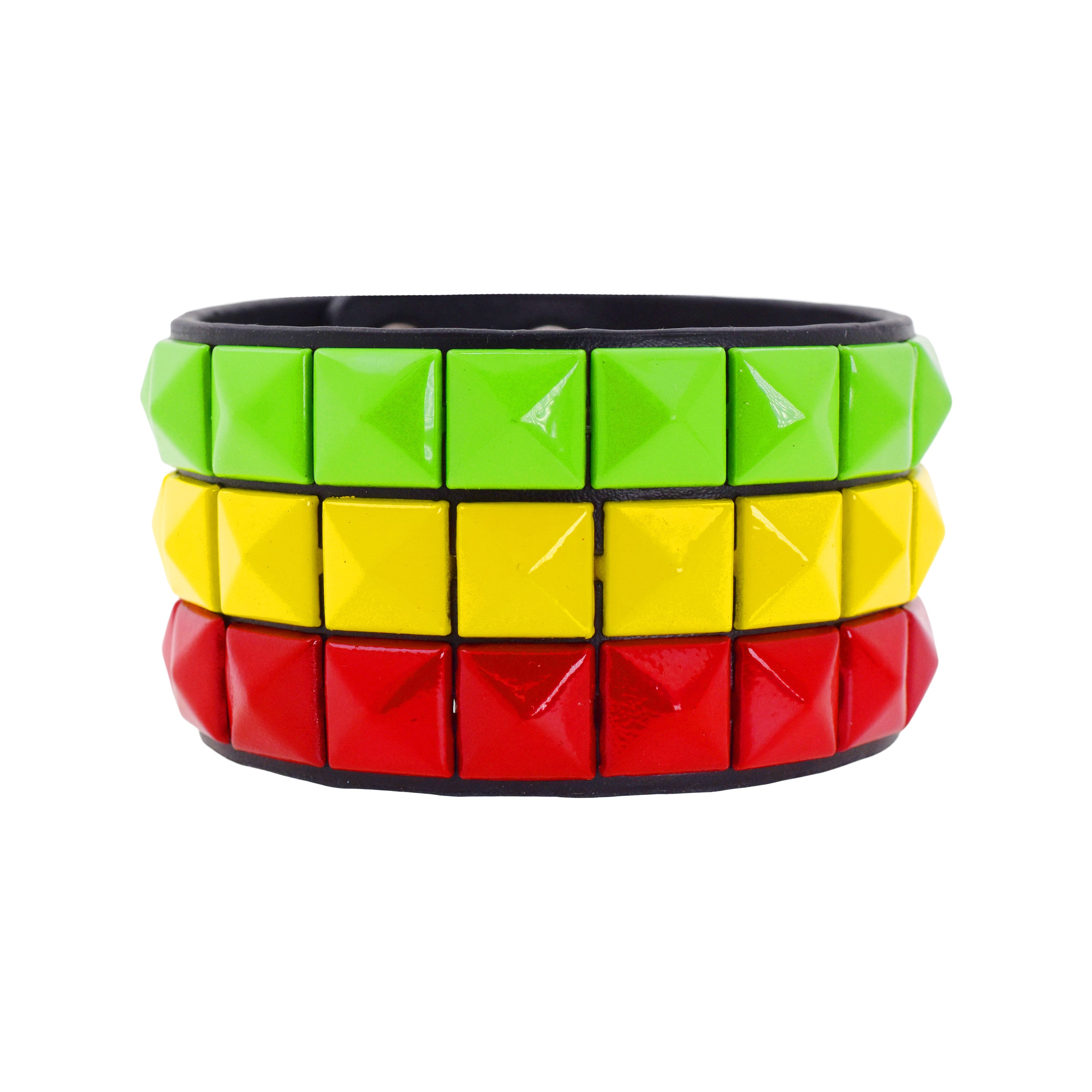 Leather Womens Mens Rasta Bracelet Set - Rasta Wrap Boho Mens Hippy Bracelet - Jamaican Reggae Bracelet Black Green Yellow Red Bohemian Hippie Wristband