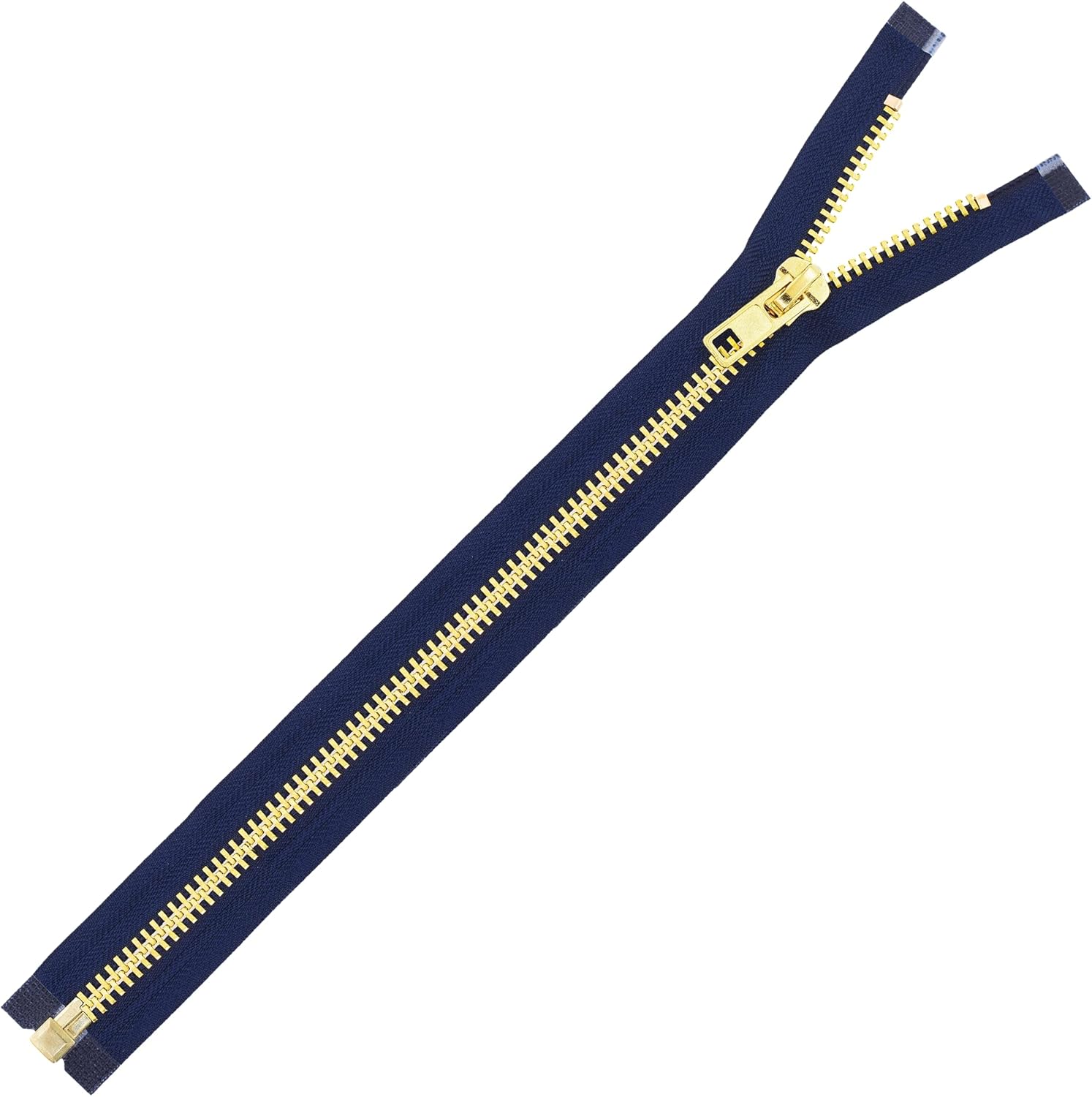 Navy Heavy Duty Zippers - #10 Navy Metal Zippers for Sewing - Gold Zipper Separating Zipper for Jacket Zippers Coat Zipper Upholstery Zippers