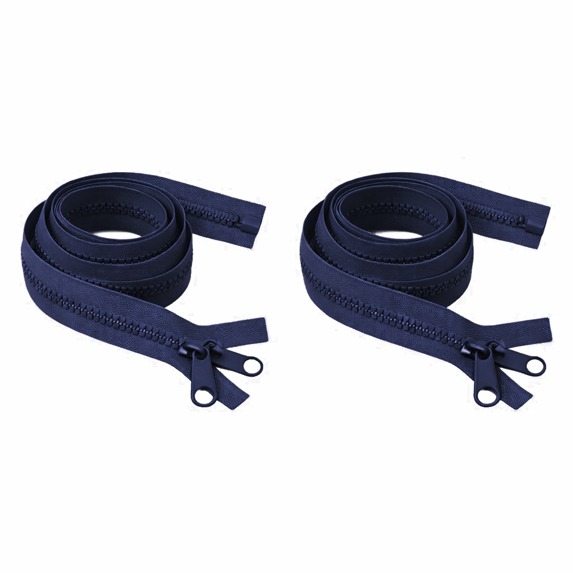 #5 Heavy Duty Zipper Separating Plastic Zipper with Double Pull Tab Slider for Sewing Sleeping Bag Boat Cover Trampoline Dog Bag Tent by Mandala Crafts 2 PCs