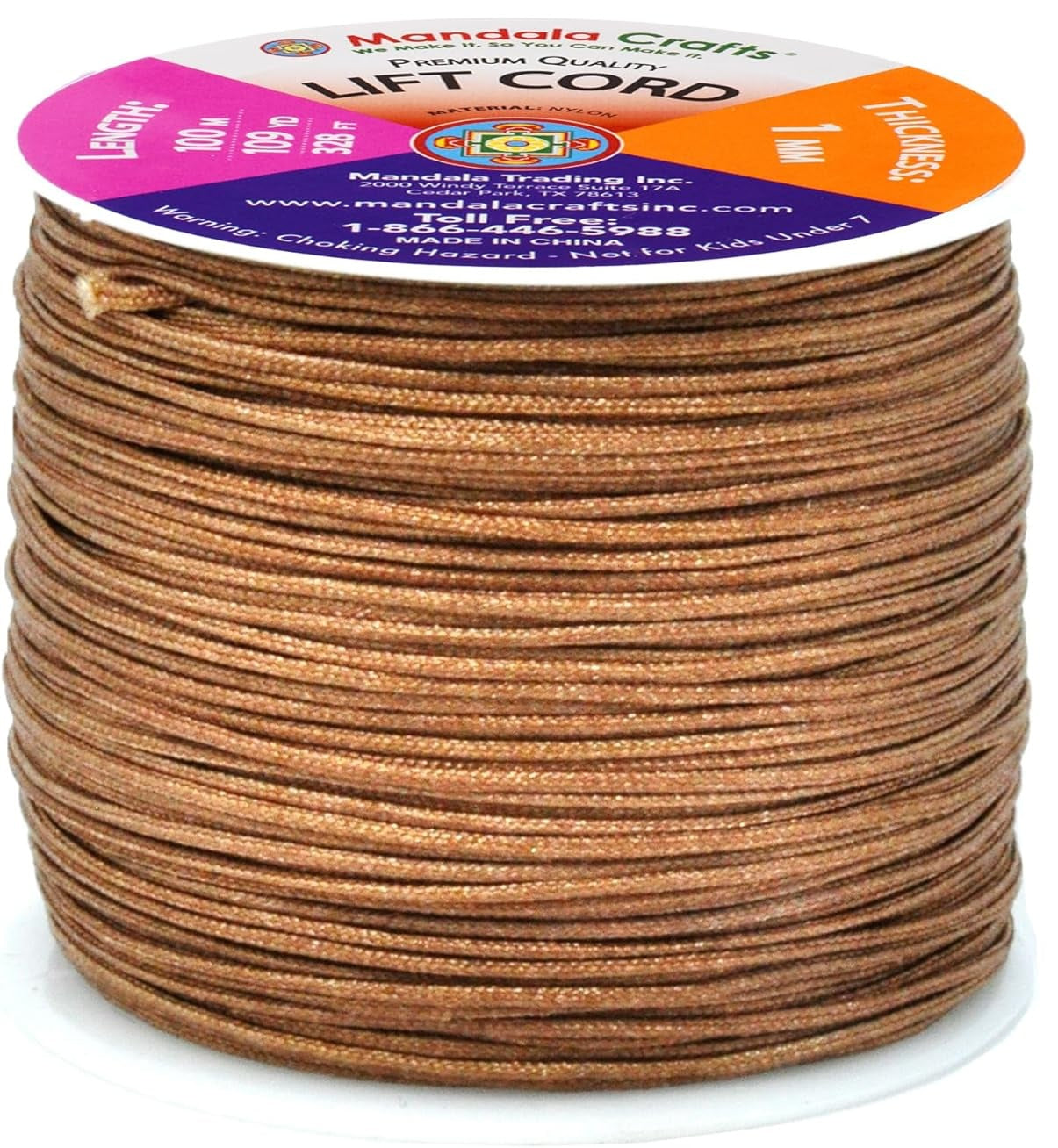 1mm Blinds String, Lift Cord Replacement from Braided Nylon for RVs, Windows, Shades, and Rollers