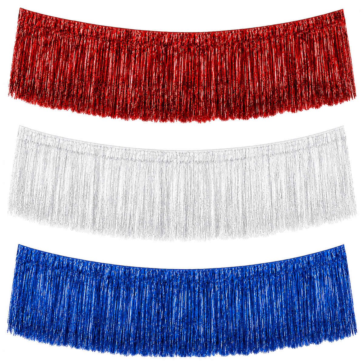 Mandala Crafts Foil Tinsel Fringe Garland Metallic Fringe Banner - 20FT Tinsel Strands Icicles for Christmas Tree Xmas