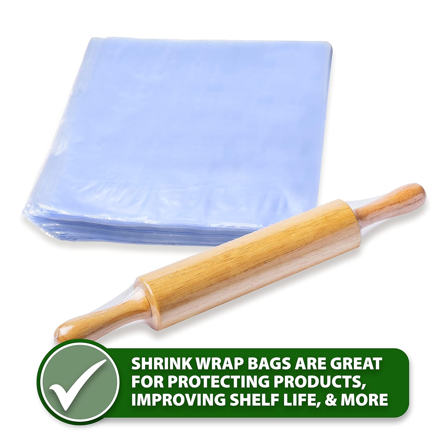 Plastic Shrink Wrap Bags for Soaps Shoes Gift Baskets  Clear Heat Shrink Wrap Bags for Bath Bombs CD Books Candles Heat Shrink Packaging by Mandala Crafts