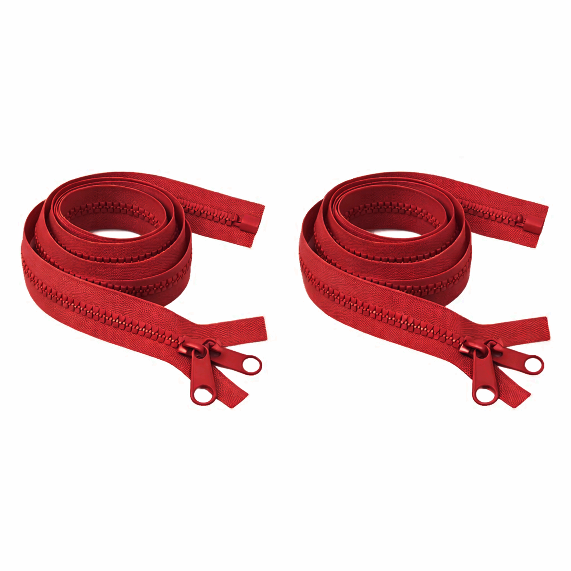 #5 Heavy Duty Zipper Separating Plastic Zipper with Double Pull Tab Slider for Sewing Sleeping Bag Boat Cover Trampoline Dog Bag Tent by Mandala Crafts 2 PCs