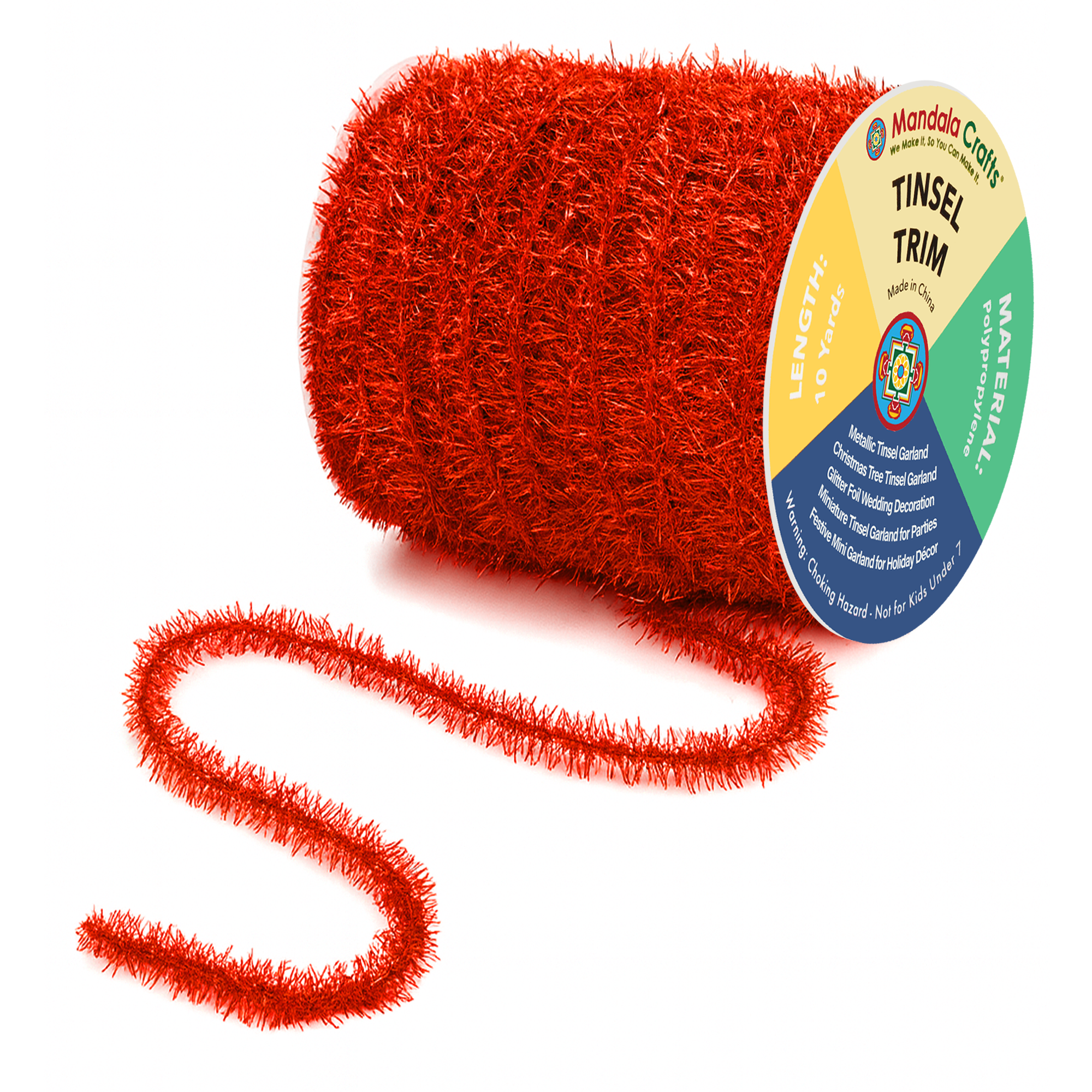 Tinsel Garland Décor Thin Tinsel Ribbon Metallic Mini Garland with Wire for Christmas Tree Decoration Wedding Birthday Party Supplies