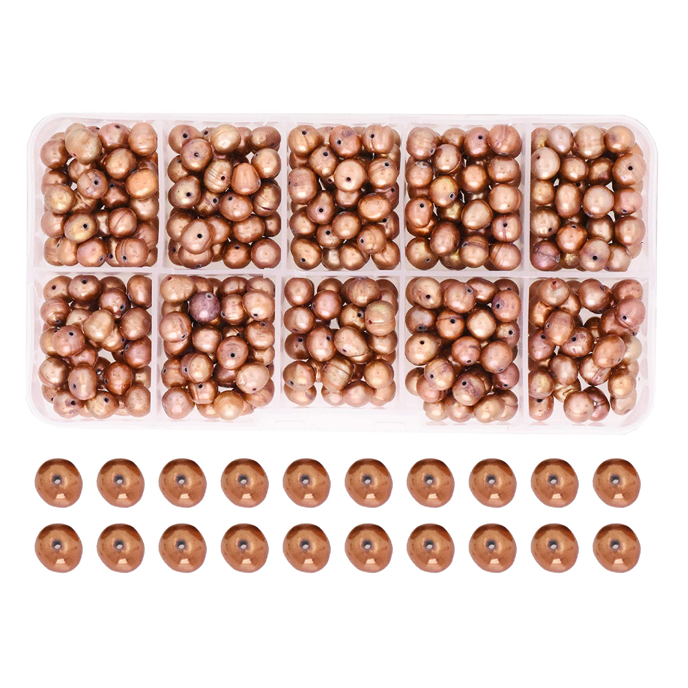 Mudra Crafts Real Freshwater Cultured Pearls for Jewelry Making, Loose Bulk Predrilled Bead Kit