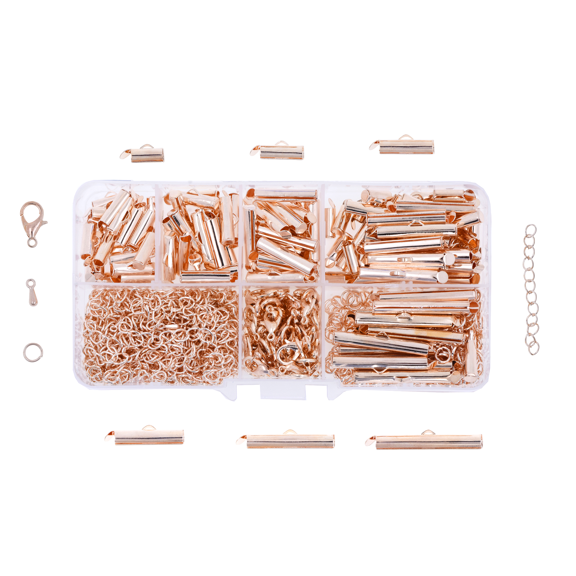 Slider Clasp for Bead Looms, Slide Tube End Bar Finding Kit for Seed Bead Jewelry Making and Beading; by Mandala Crafts