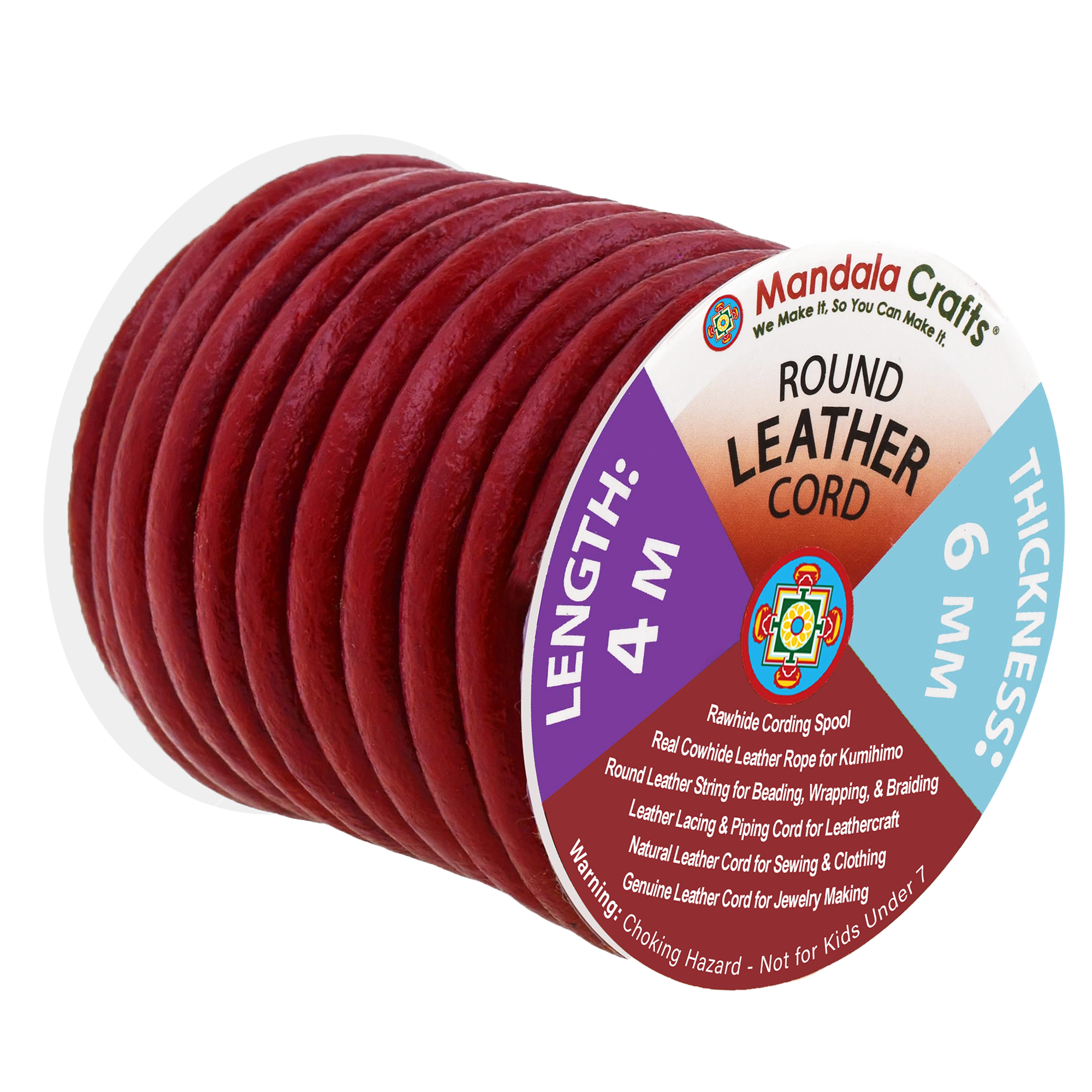 Round Cowhide Genuine Leather String Cord, Natural Rawhide Rope for Jewelry Making, Kumihimo Braiding, Shoelaces