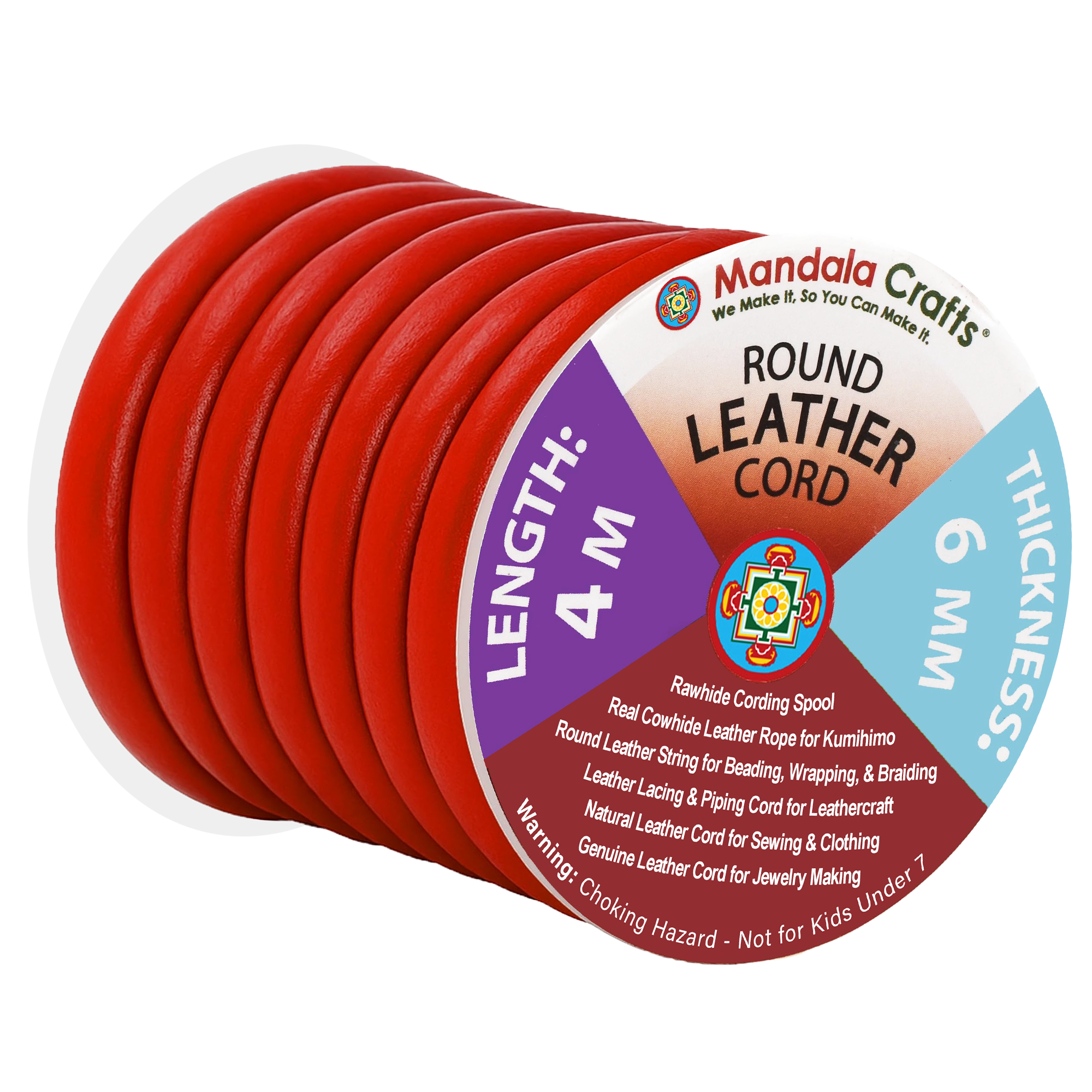 Round Cowhide Genuine Leather String Cord, Natural Rawhide Rope for Jewelry Making, Kumihimo Braiding, Shoelaces