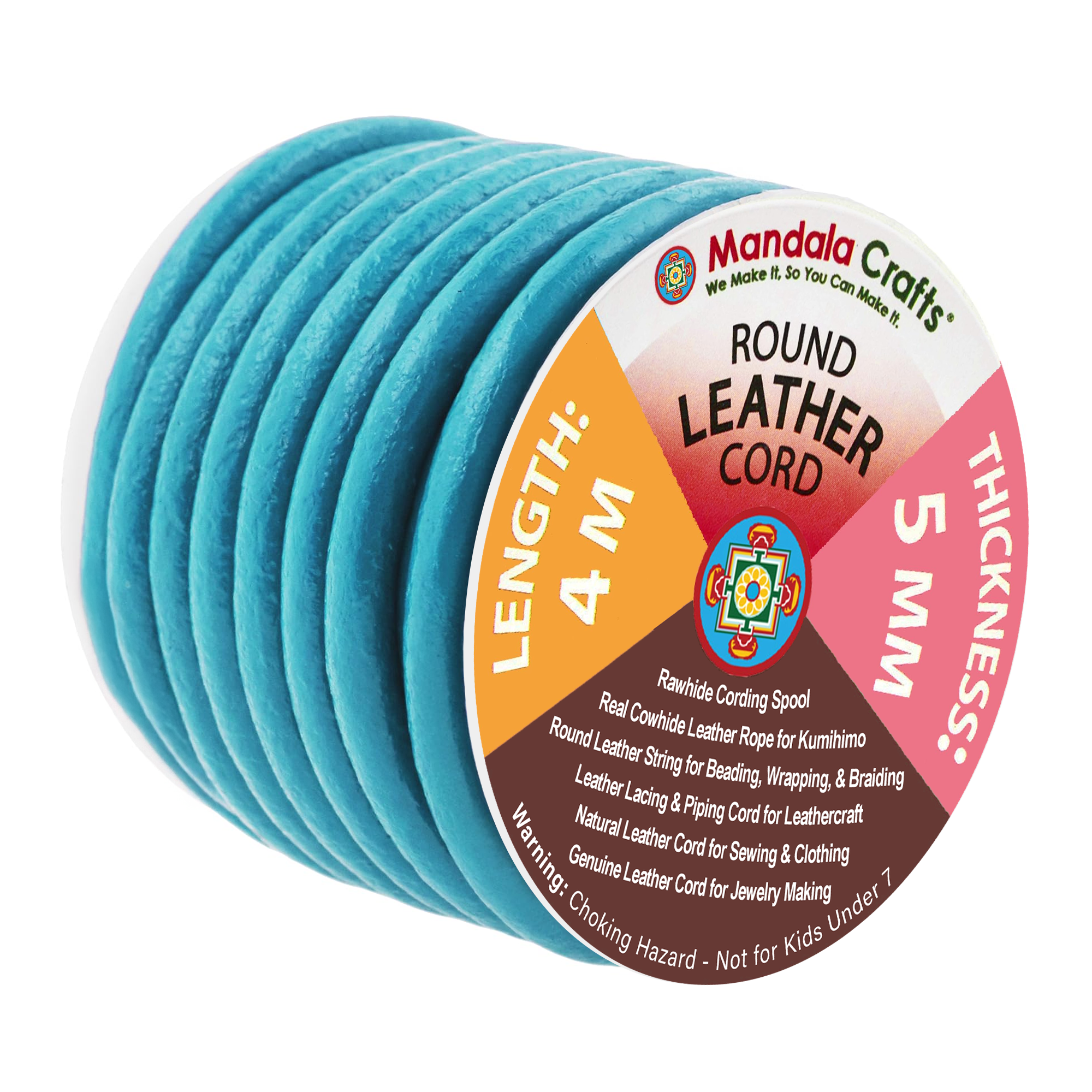 Round Cowhide Genuine Leather String Cord, Natural Rawhide Rope for Jewelry Making, Kumihimo Braiding, Shoelaces