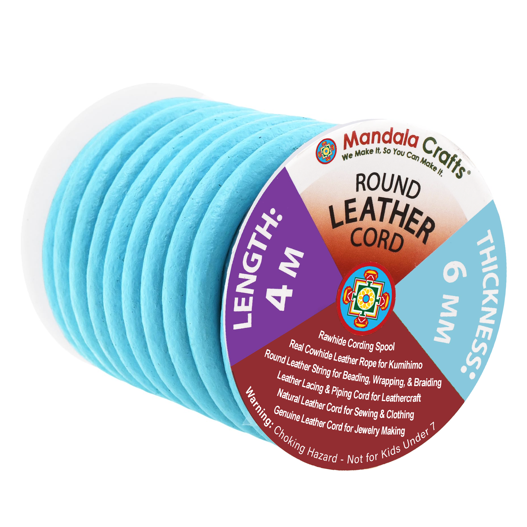 Round Cowhide Genuine Leather String Cord, Natural Rawhide Rope for Jewelry Making, Kumihimo Braiding, Shoelaces