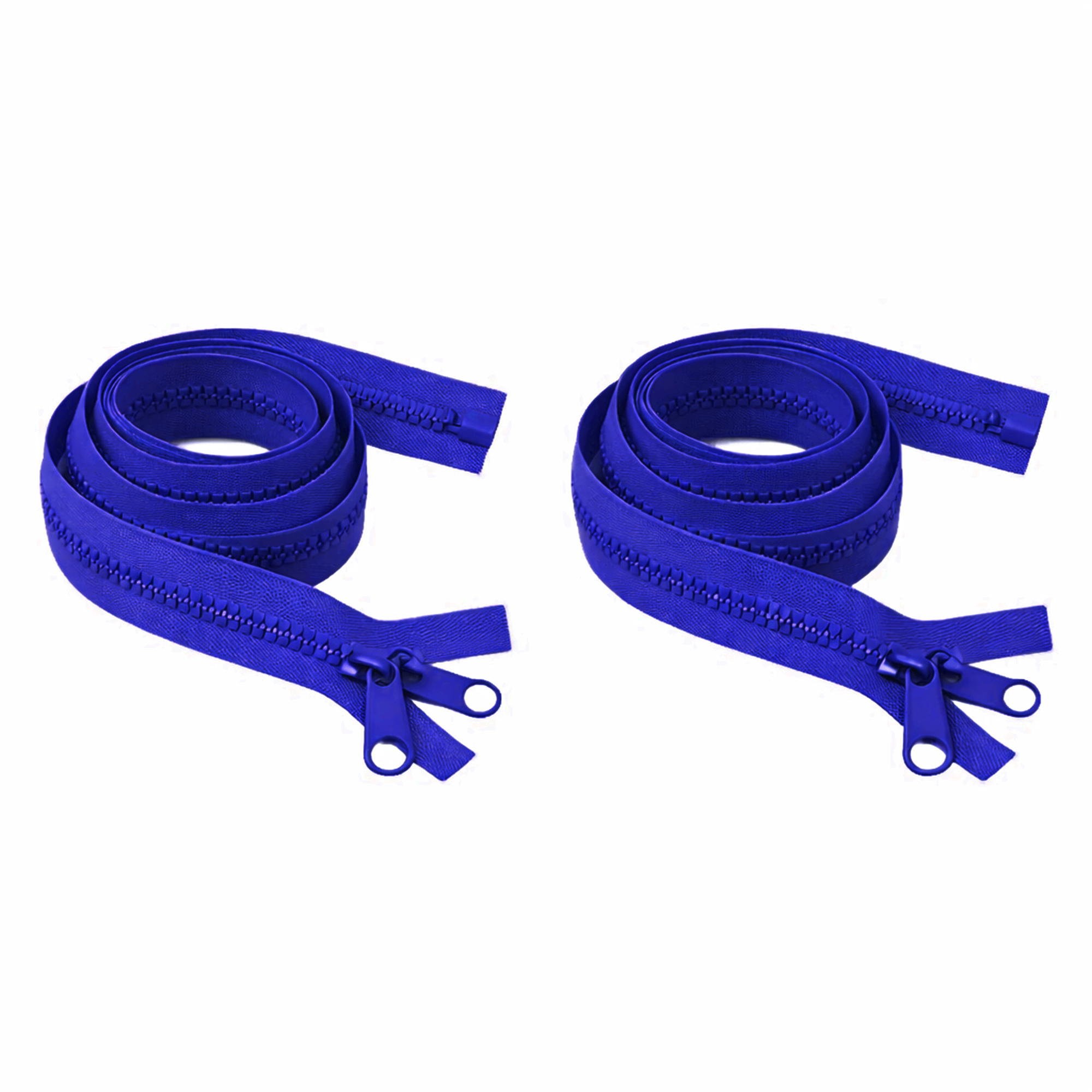 #5 Heavy Duty Zipper Separating Plastic Zipper with Double Pull Tab Slider for Sewing Sleeping Bag Boat Cover Trampoline Dog Bag Tent by Mandala Crafts 2 PCs