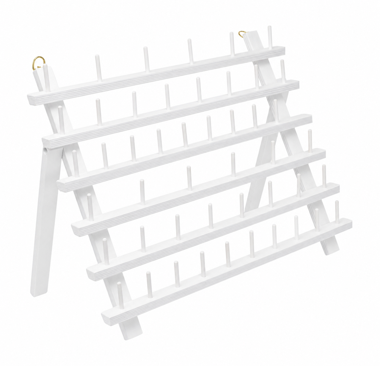 Thread Holder for Spools of Thread, Hair Rack for Braiding Hair, Wooden Organizer Stand for Sewing