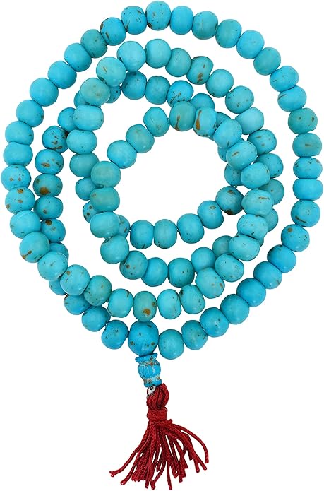 Mandala Crafts 108 Tibetan Buddhist Prayer Beads for Men Women - Yak Bone Mala Beads Necklace for Mala Meditation Beads Yoga Beads