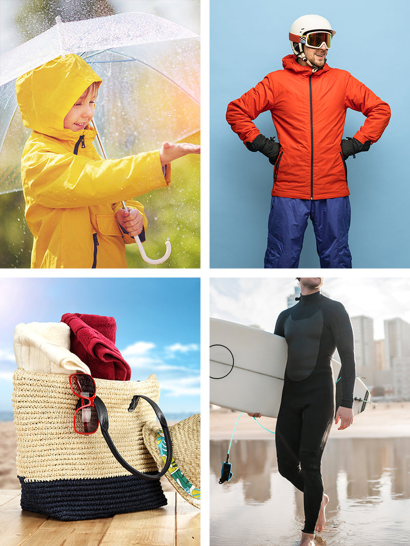 Mandala Crafts 2 PCs Black Waterproof Zipper for Sewing Raincoat Ski Suit Clothing Outdoor Bag - Size 5 PVC Zipper