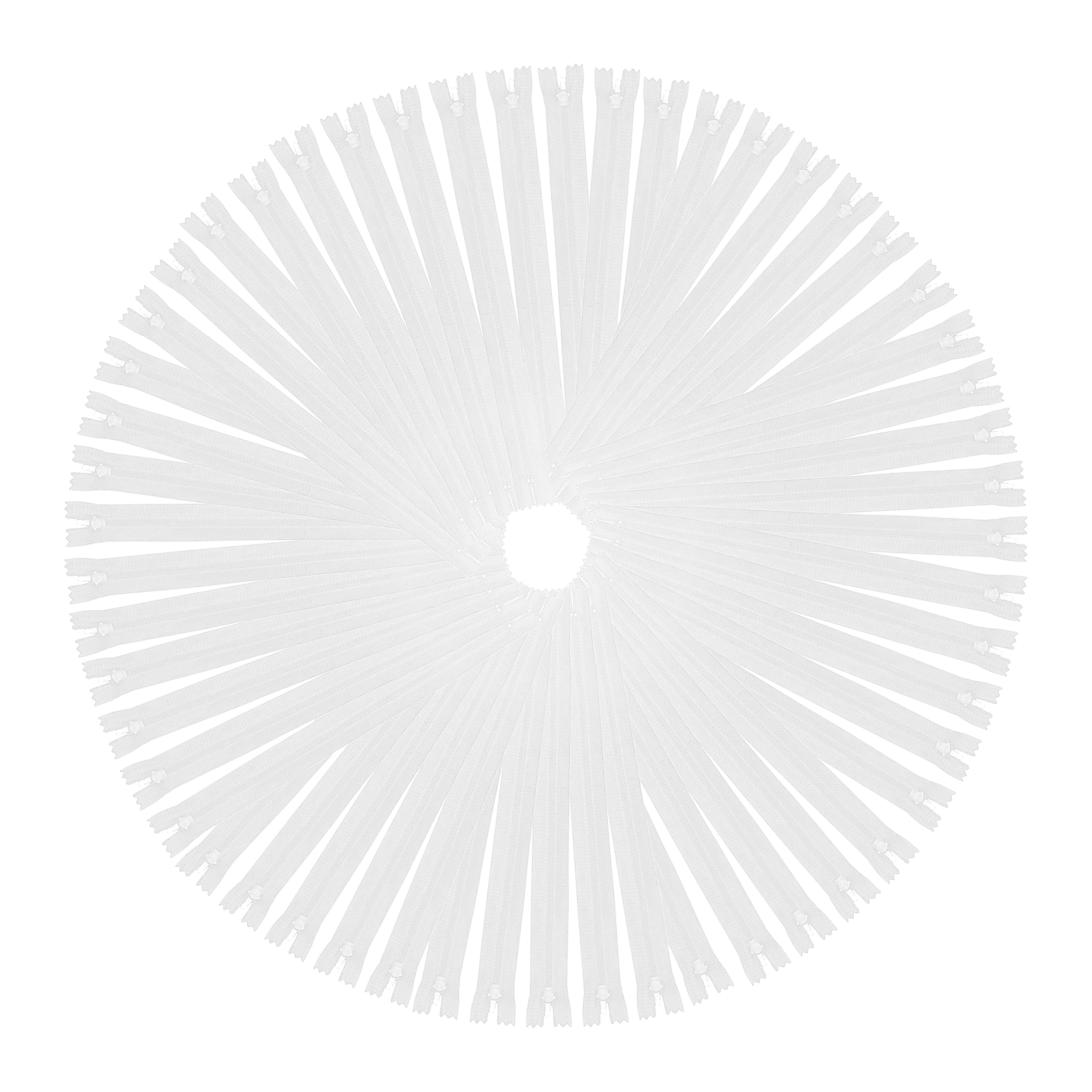 Mandala Crafts White Nylon Zippers for Sewing - Assorted Lengths in Bulk - Sewing Supplies for Tailor Zipper Replacement