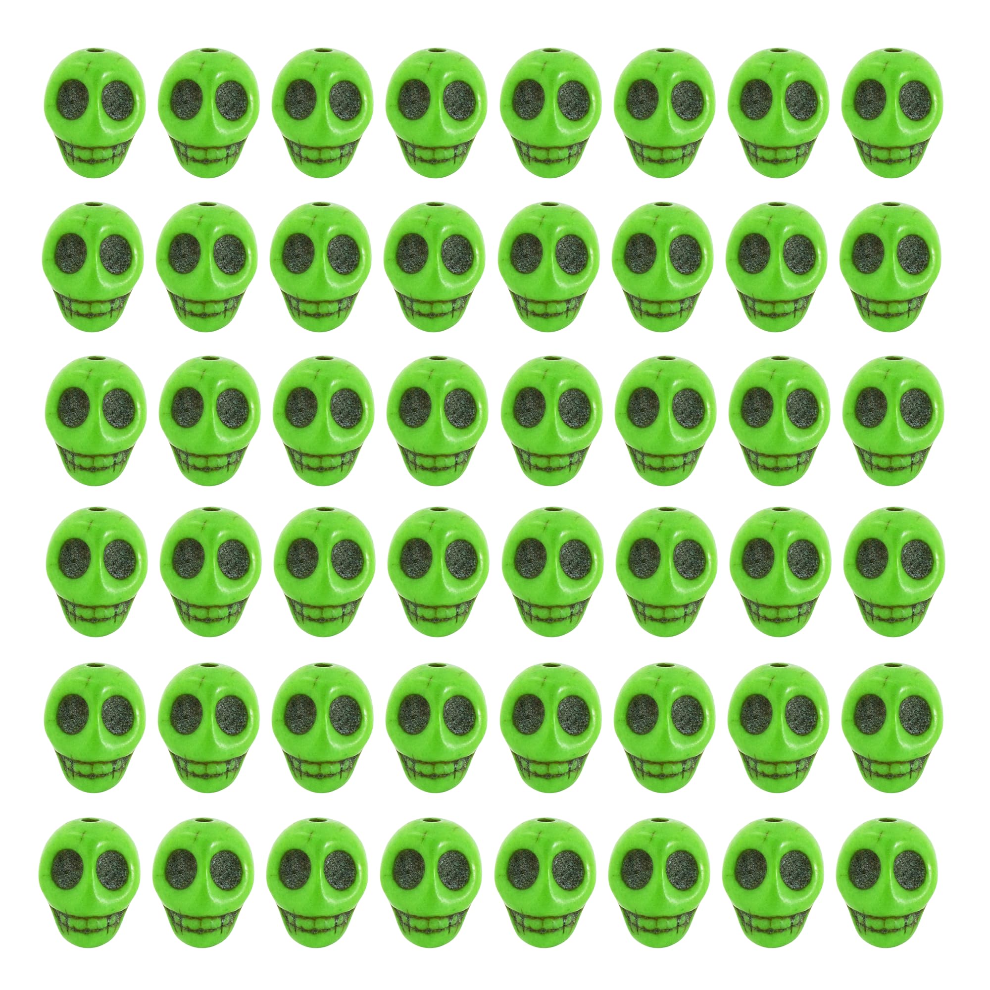 Howlite Carved Skull Beads for Jewelry Making Skull Charms - Small Skulls for Crafts - Bulk Skeleton Beads Skull Head Beads for Bracelet Spacer Necklace