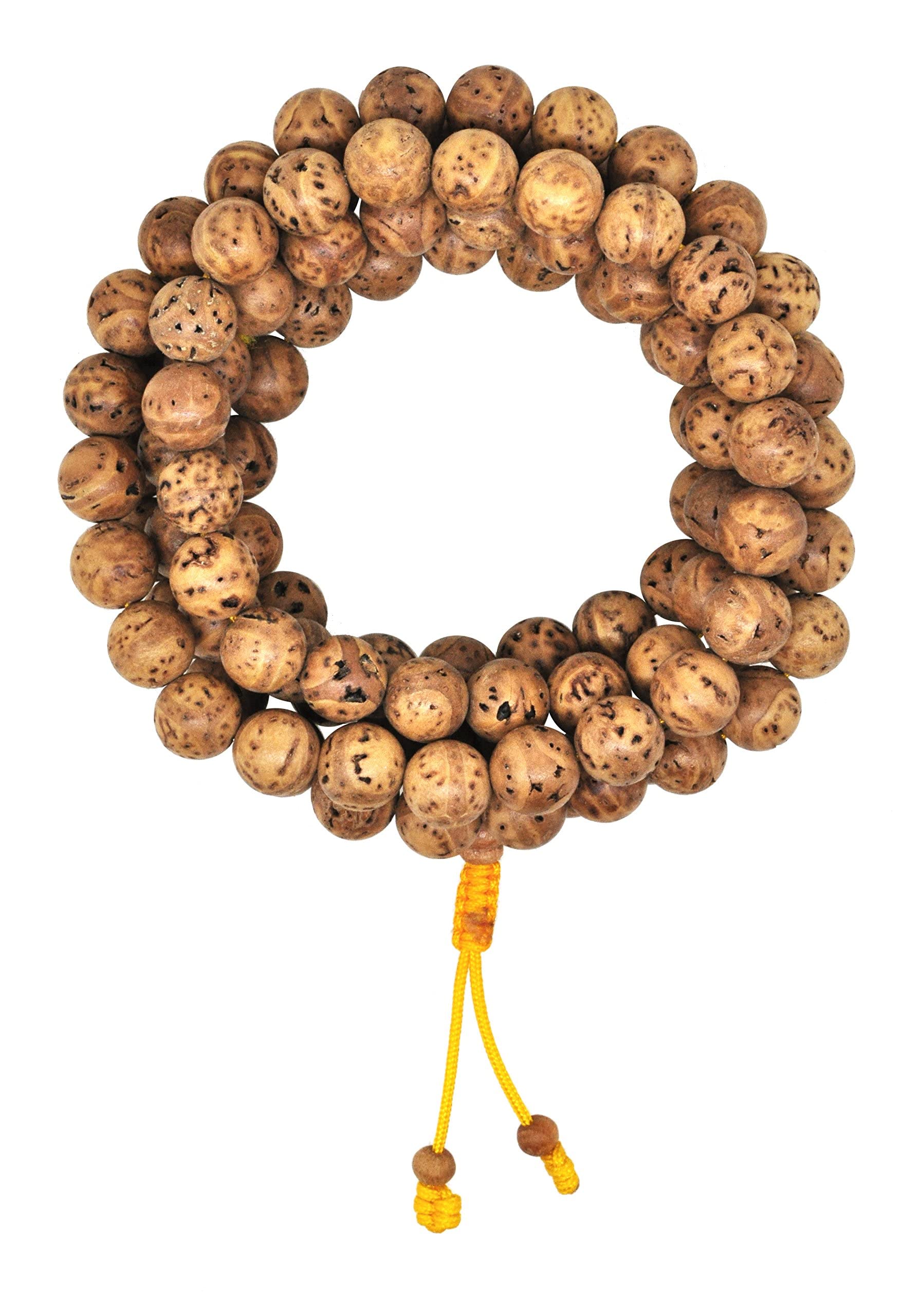 Mandala Crafts Bodhi Seed Beads Mala Beads 108 Buddhist Prayer Beads – Japa Bodhi Seeds Meditation Beads Tibetan Rosary Bodhi Mala Necklace for Men Women Yoga Meditation