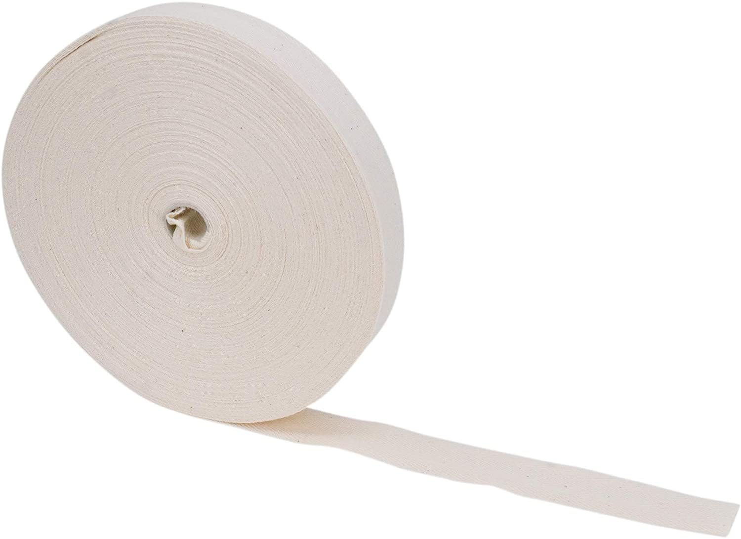 Cotton Twill Tape - Cotton Ribbon Webbing - Soft Cotton Herringbone Tape Cloth Strap for Seam Binding Sewing Trimming
