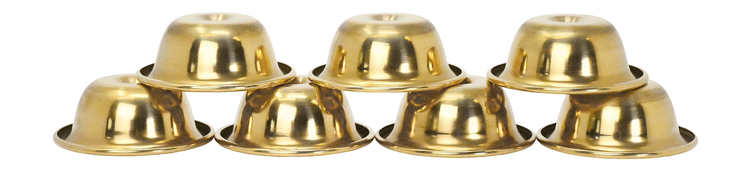 Mandala Crafts Brass Offering Bowl Set of 7 Tibetan Buddhist Alar Supplies for Meditation Yoga Burning Incense Ritual Smudging Decoration 3 Inches