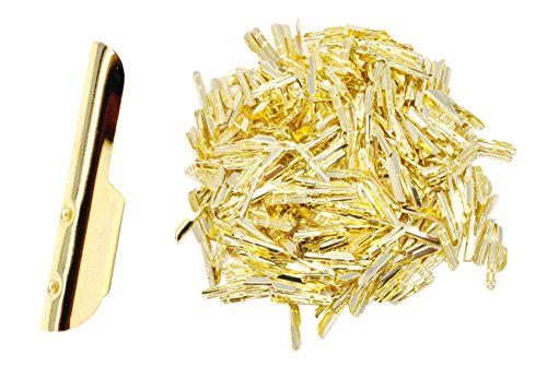 Mandala Crafts 0.8 inch Gold Barbed Metal Ends - 500 count