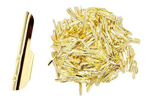 Mandala Crafts 0.9 inch Gold Barbed Metal Ends - 500 count